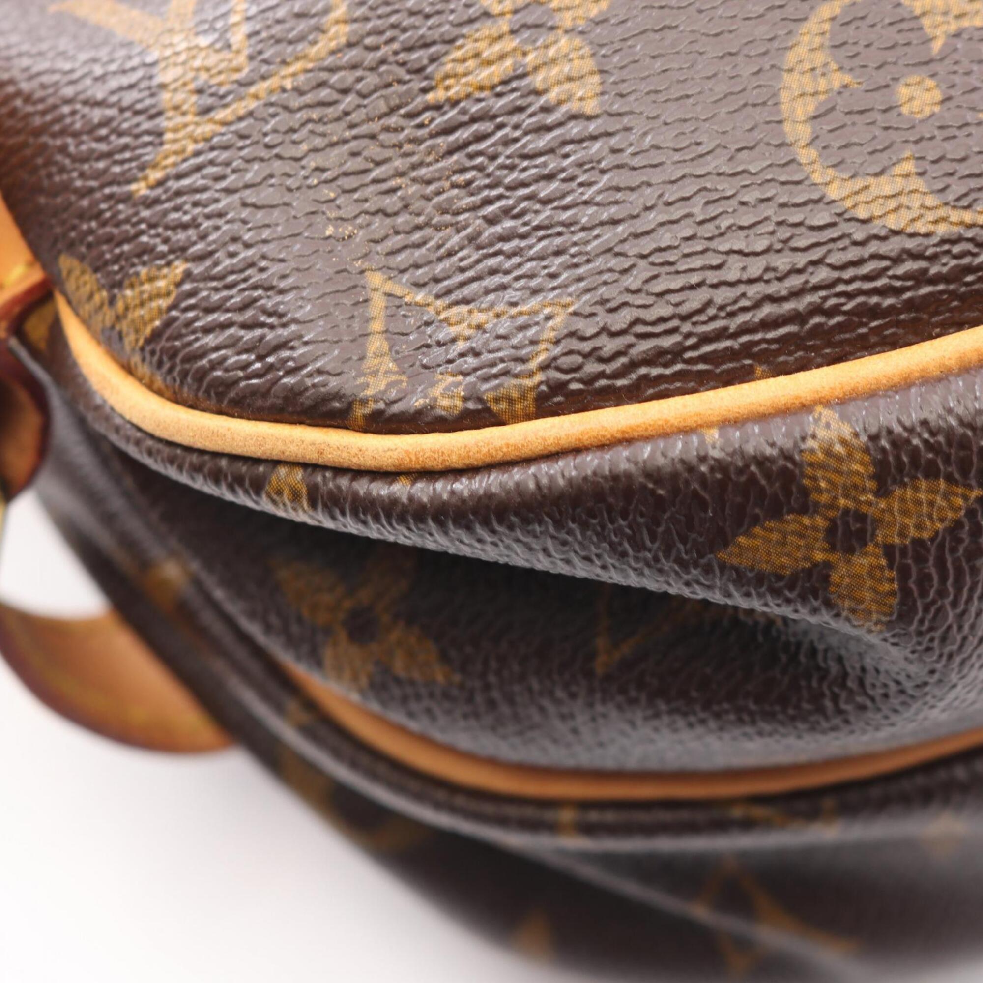 Louis Vuitton Brown Coated Canvas Leather Handbag Shoulder Bag (Pre-Owned)