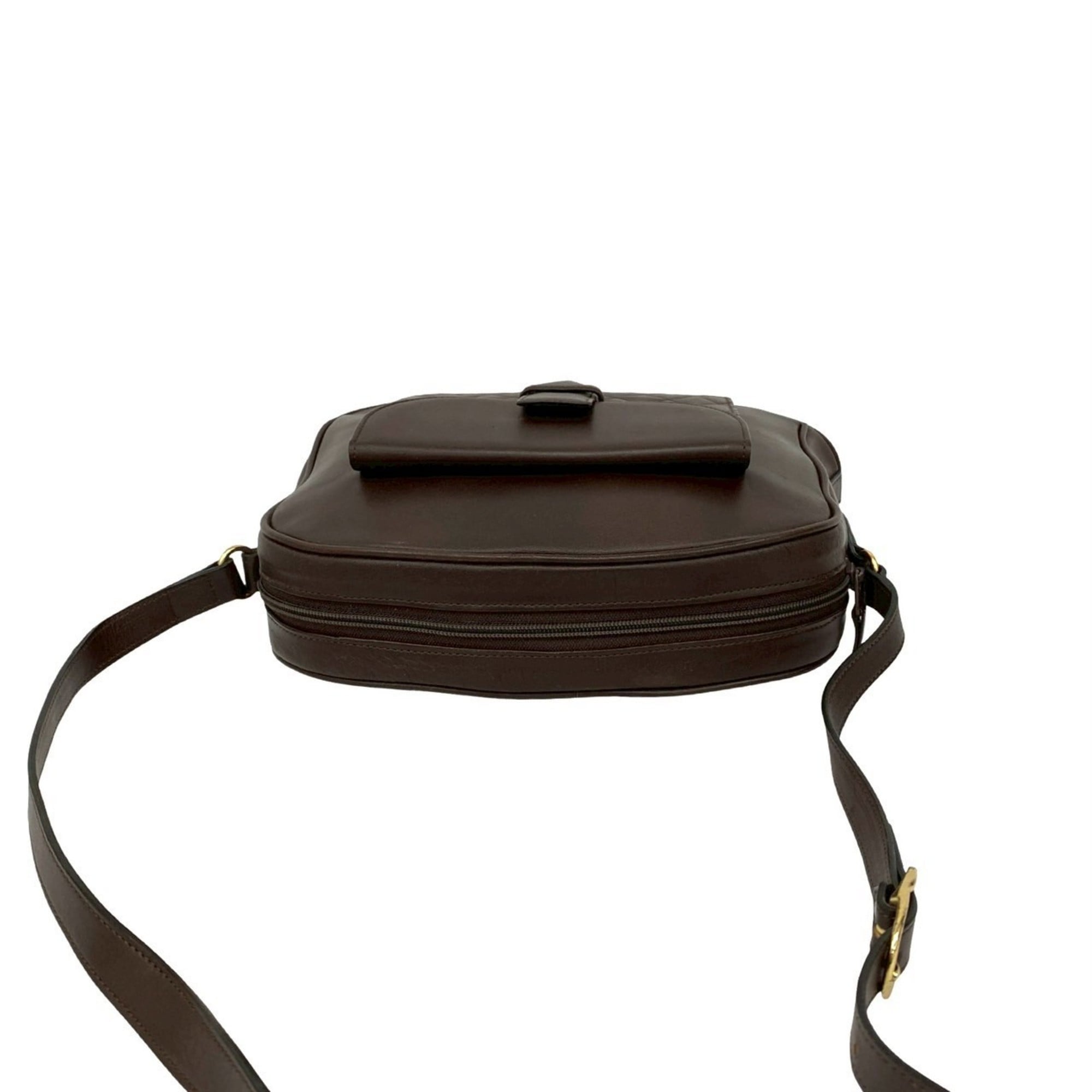 Yves Saint Laurent Brown Leather Pochette Shoulder Bag (Pre-Owned)