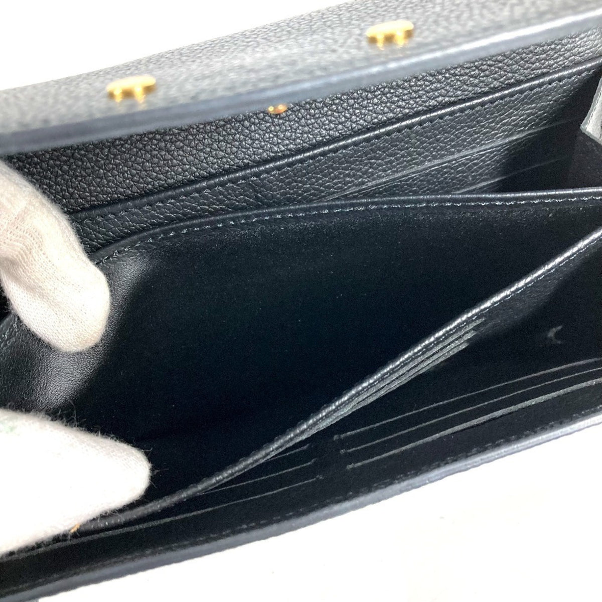 Louis Vuitton Monogram Empreinte Black Noir Monogram Empreinte Long Wallet (Bi-Fold) (Pre-Owned)