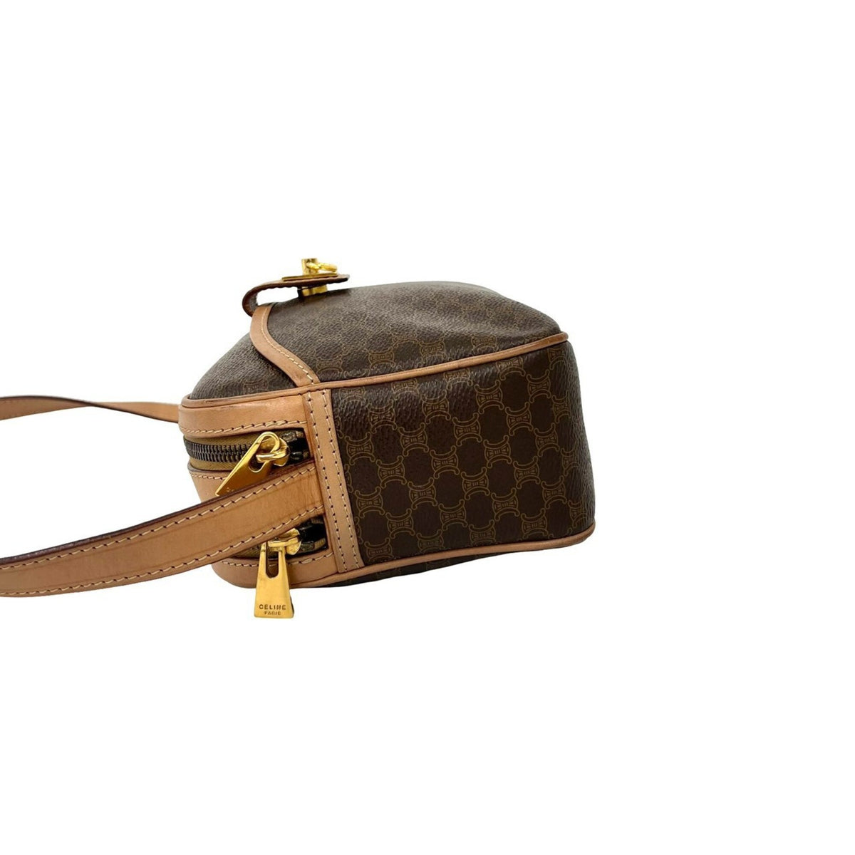 Celine Brown Pvc Leather Pochette Shoulder Bag (Pre-Owned)