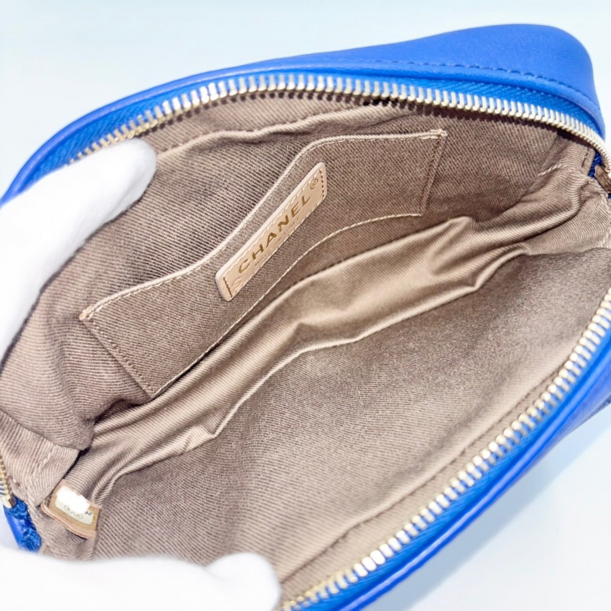 Chanel Blue Leather Fanny Pack (Pre-Owned)