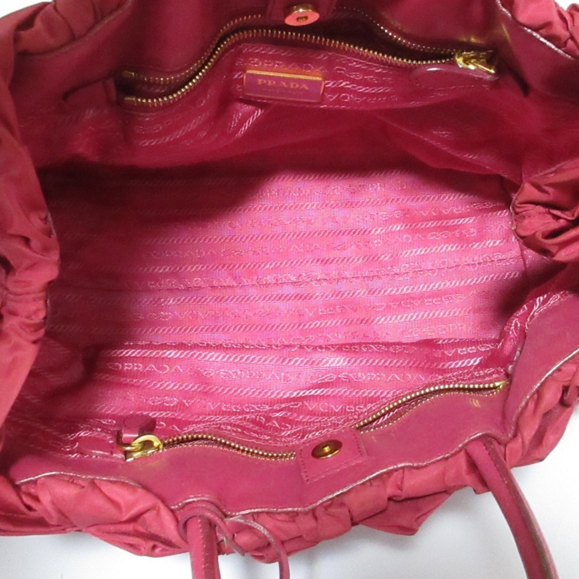 Prada Pink Nylon Handbag (Pre-Owned)