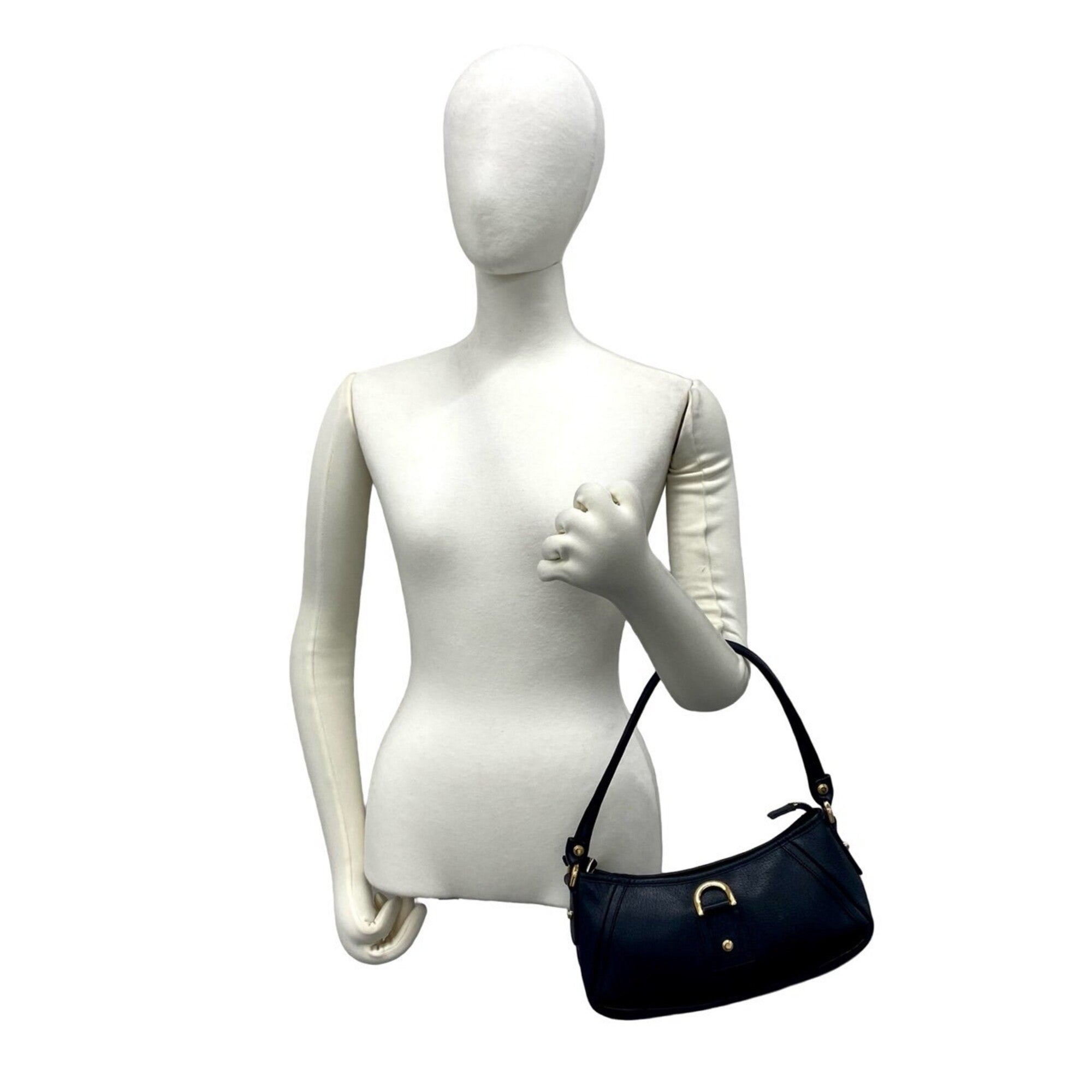 Gucci Black Leather Handbag Pouch Shoulder Bag (Pre-Owned)