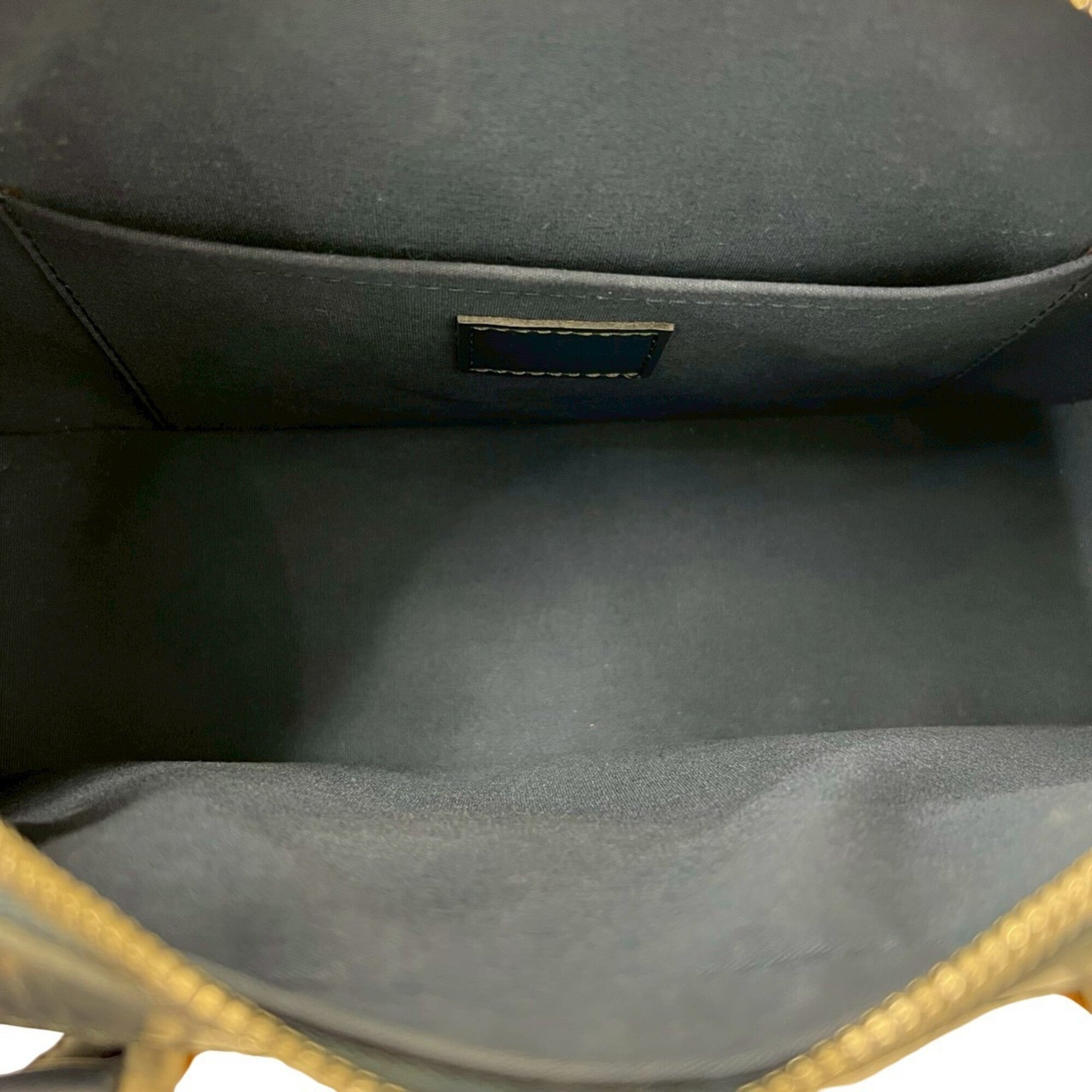 Louis Vuitton Navy Leather Boston Bag Handbag (Pre-Owned)