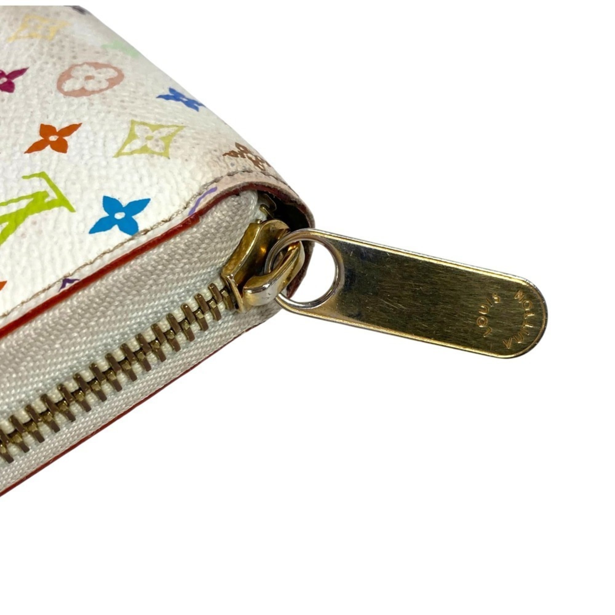 Louis Vuitton Pink White Monogram Multicolore Long Wallet (Bi-Fold) (Pre-Owned)