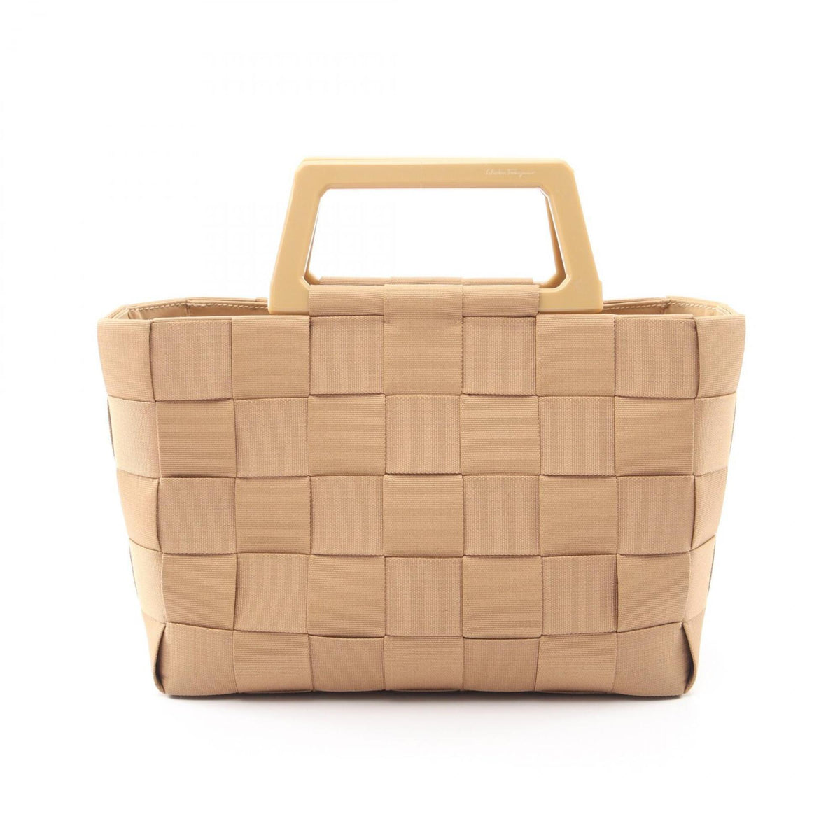 Salvatore Ferragamo Beige Fabric Handbag (Pre-Owned)