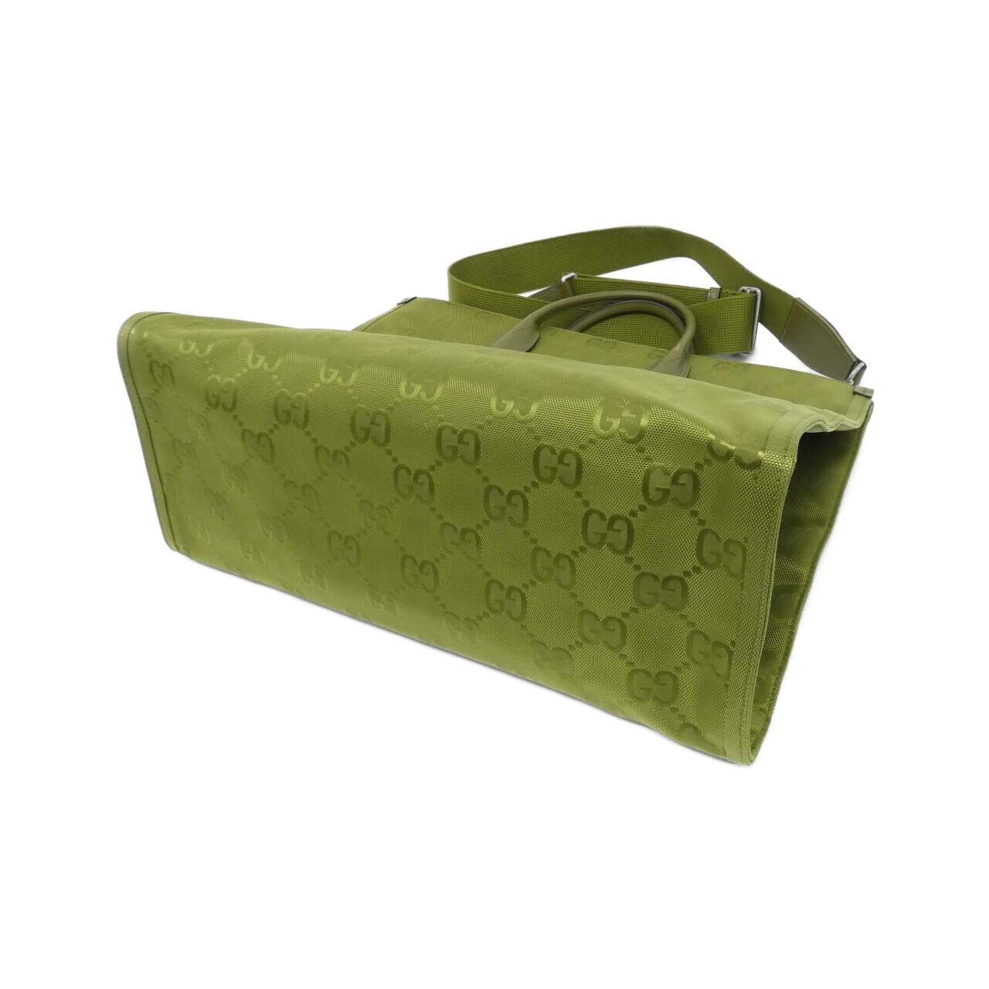Gucci Green Nylon Leather Handbag (Pre-Owned)