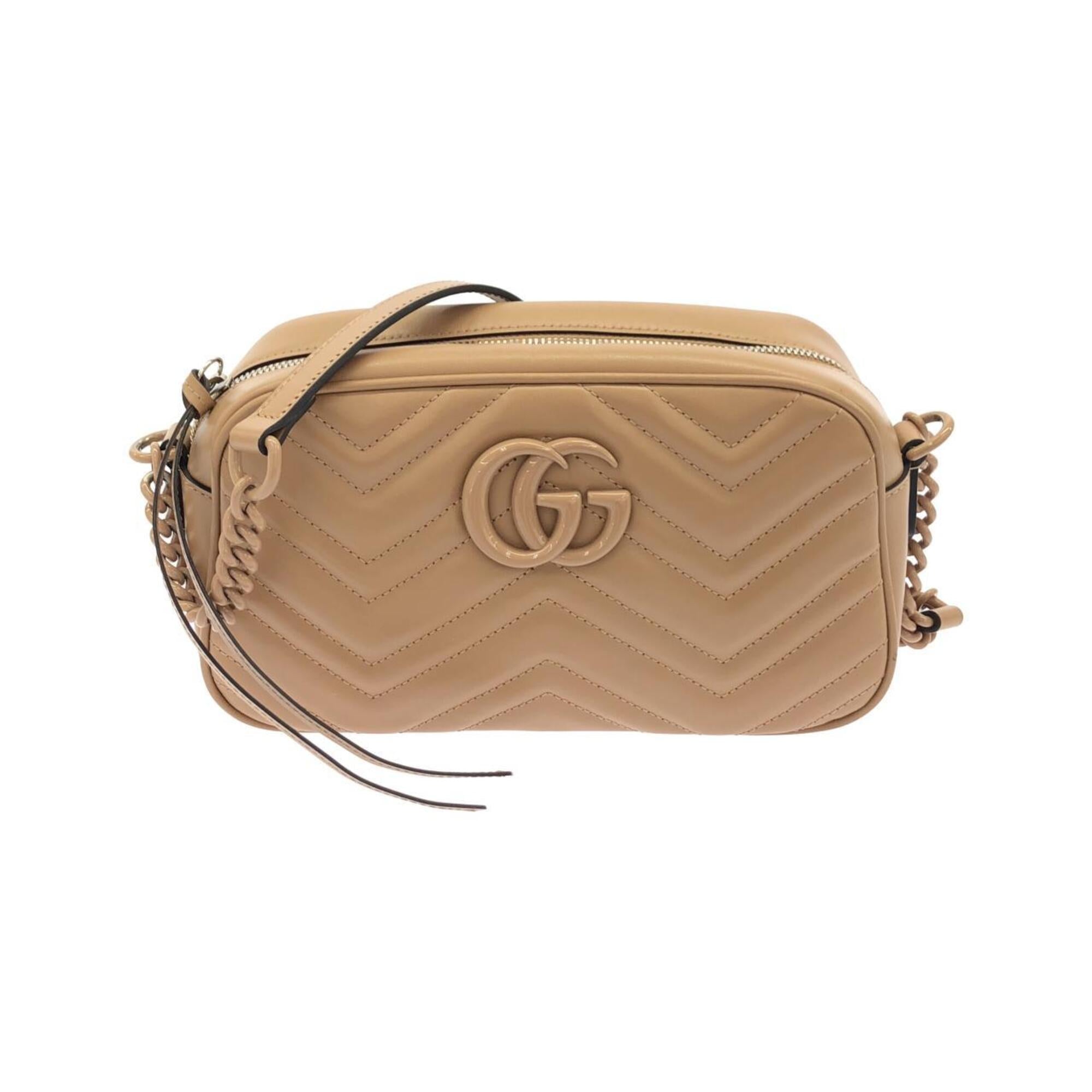 Gucci Beige Quilting Leather Shoulder Bag (Pre-Owned)