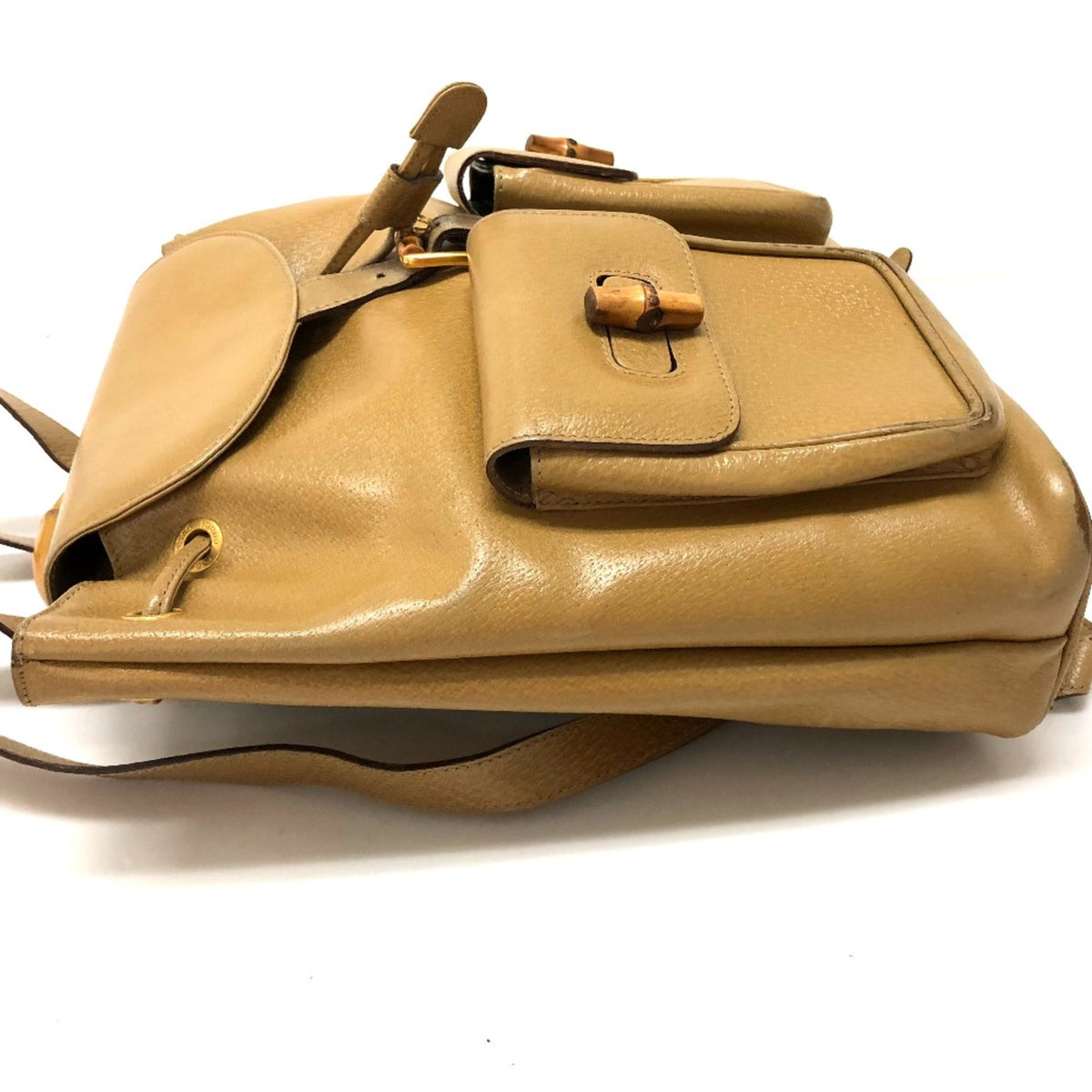 Gucci Beige Leather Backpack (Pre-Owned)
