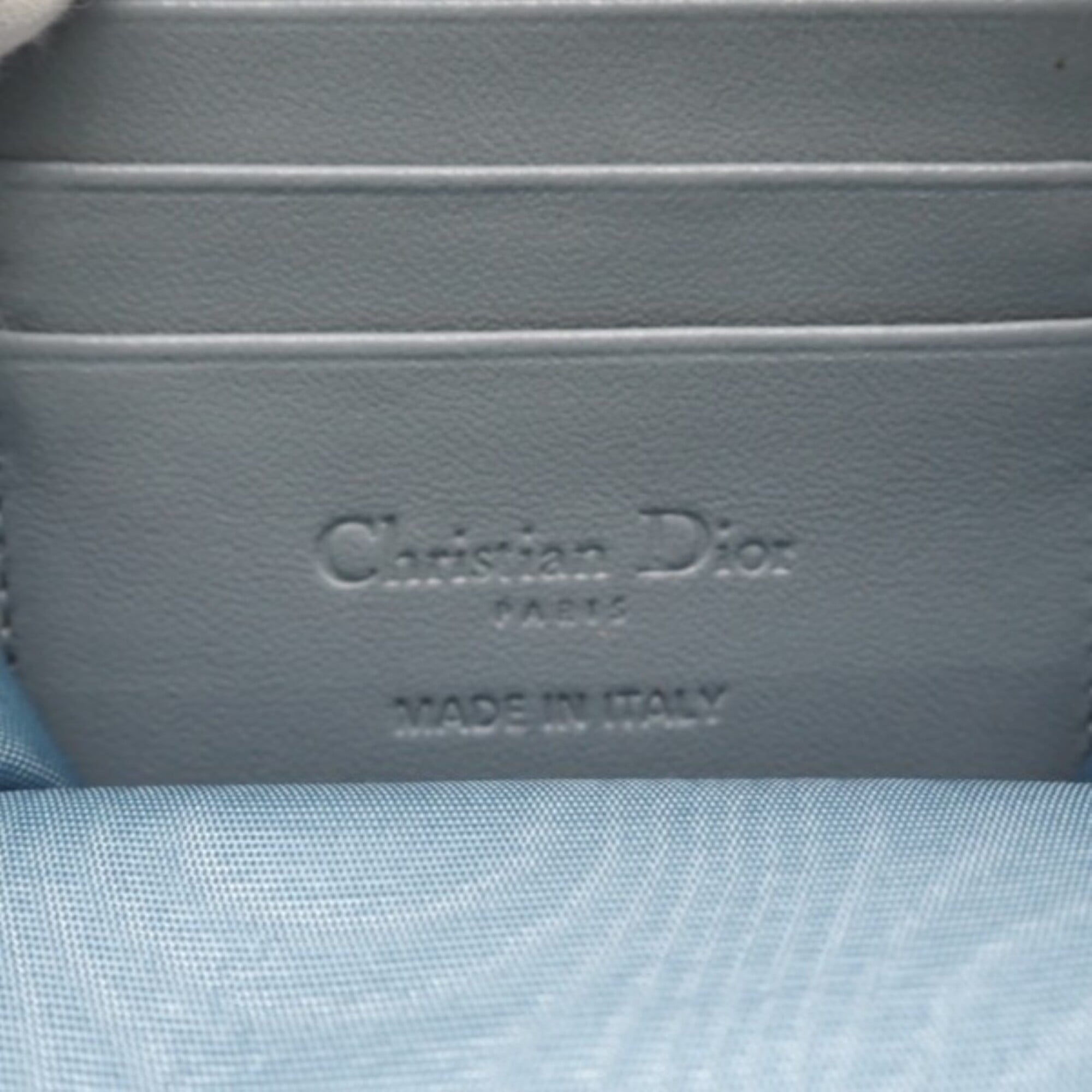 Christian Dior Lady Dior Blue Leather Shoulder Bag (Pre-Owned)