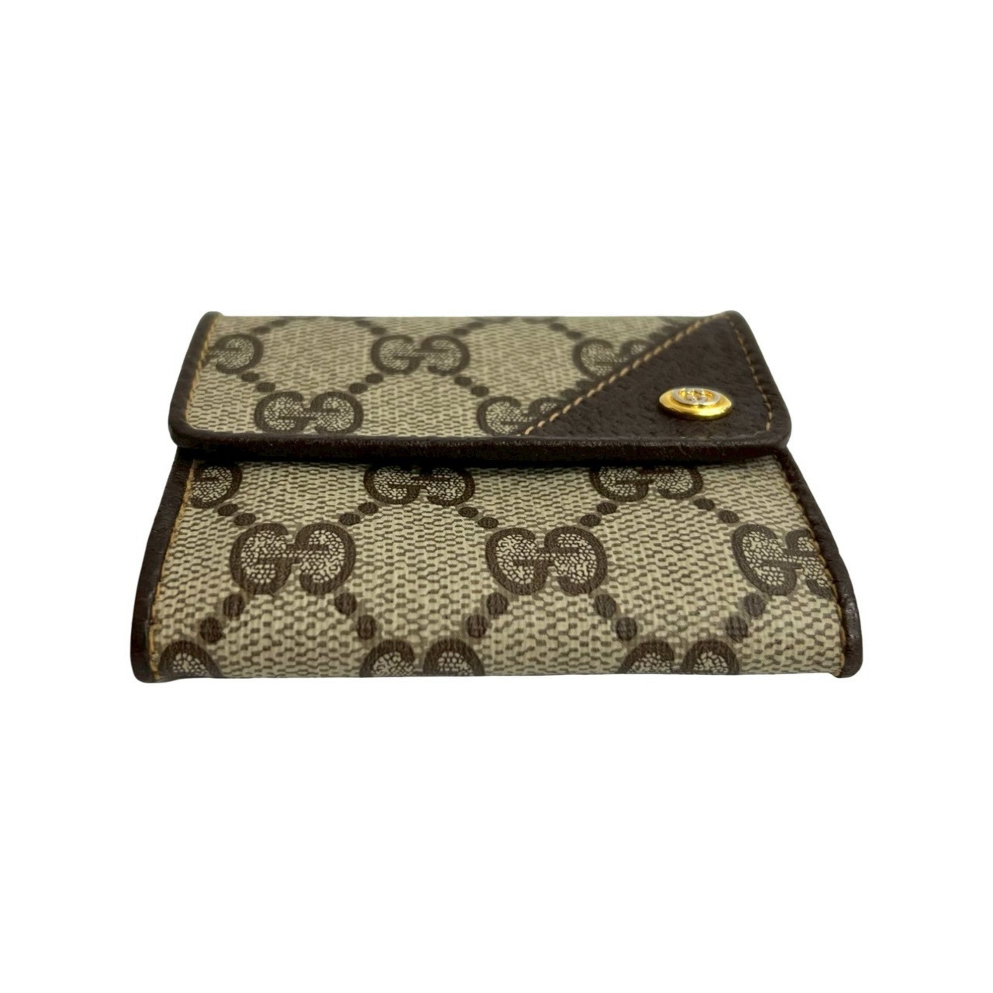 Gucci Brown Leather Pvc Coin Purse/Coin Case (Pre-Owned)