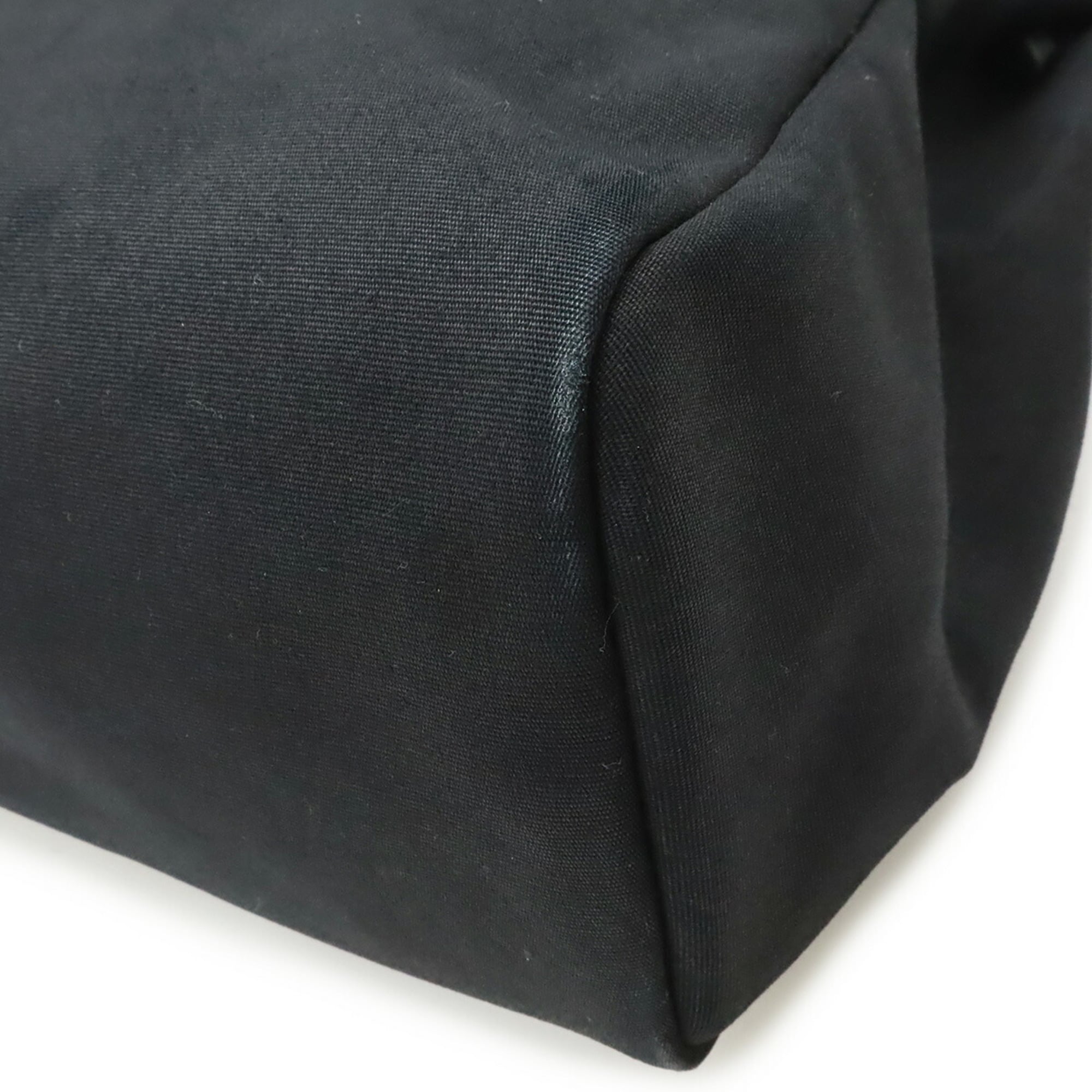 Hermes Black Toile Officier Handbag Shoulder Bag (Pre-Owned)