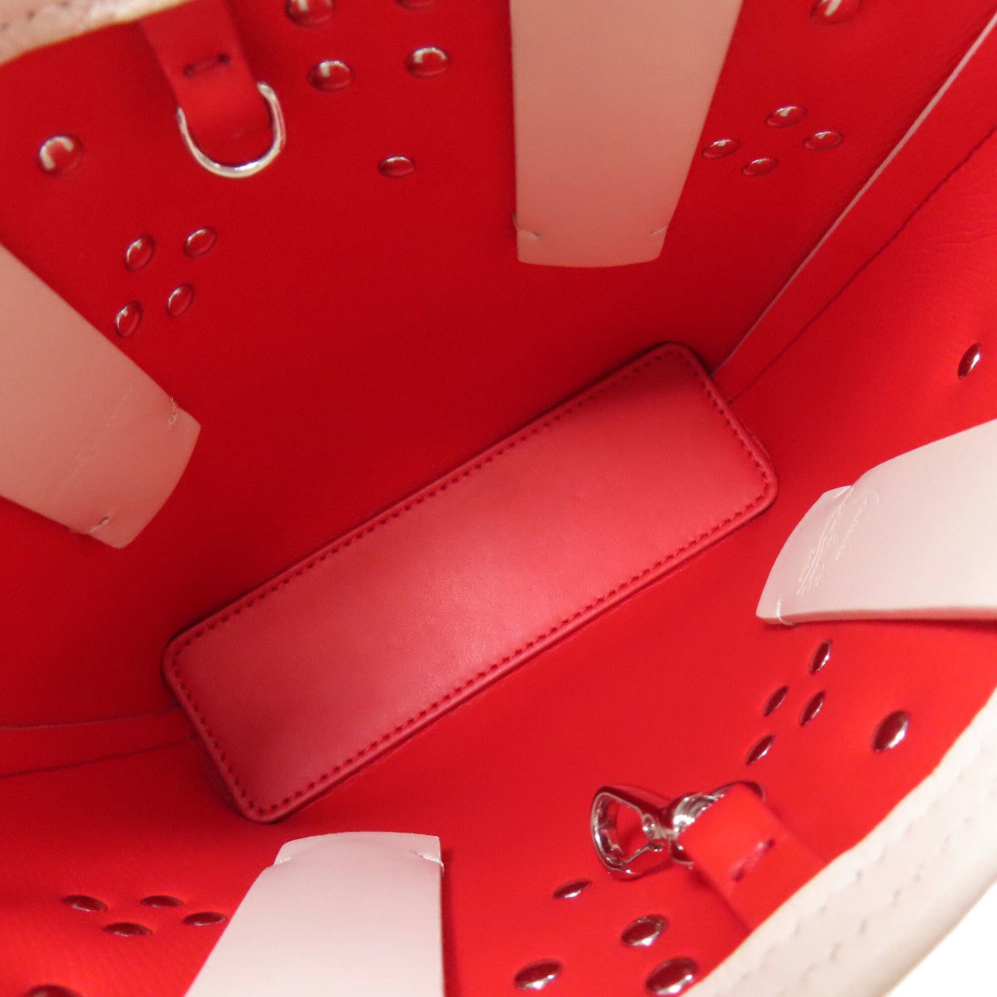 Christian Louboutin Pink Leather Handbag Tote Bag (Pre-Owned)