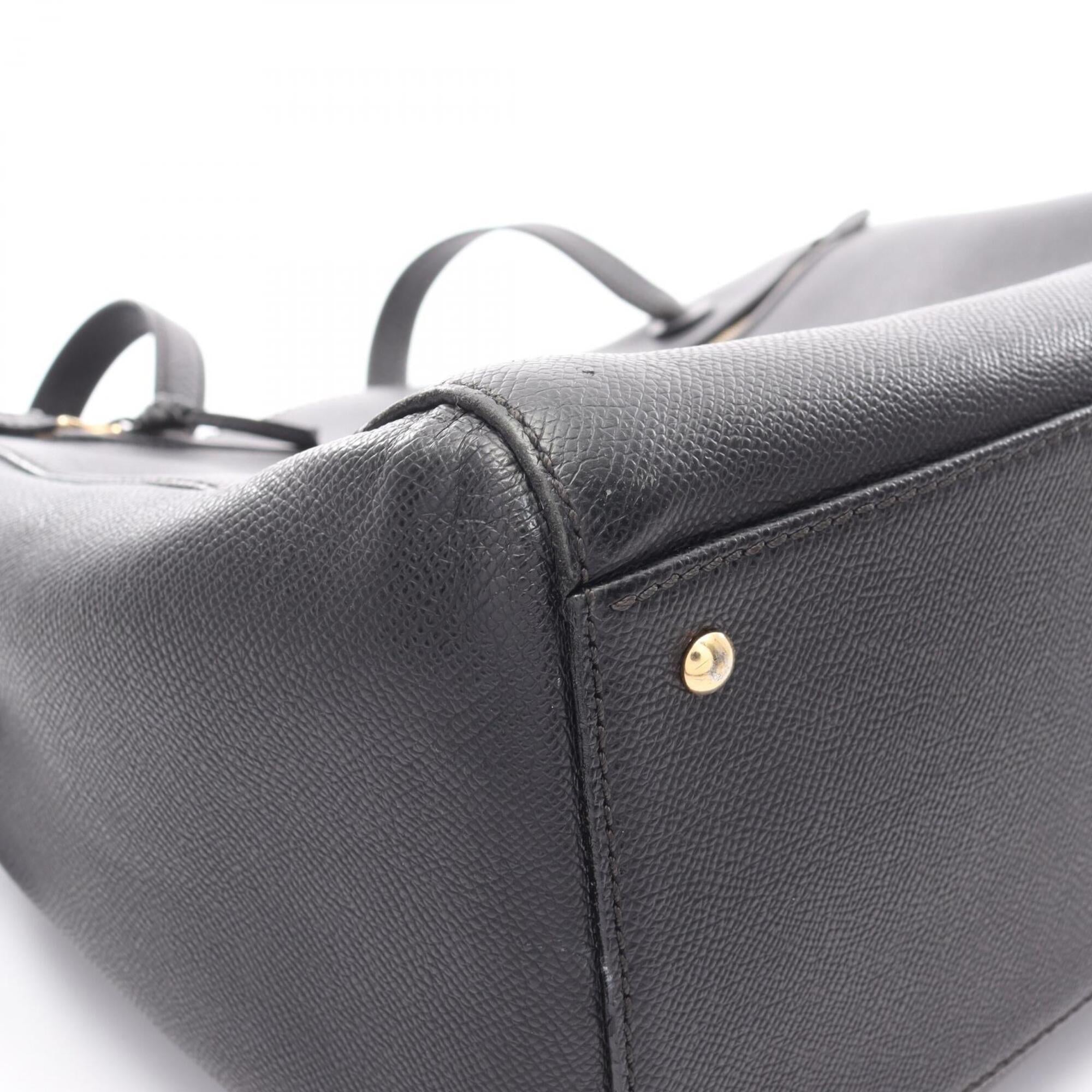 Chanel Black Grained Calfskin Handbag Tote Bag (Pre-Owned)