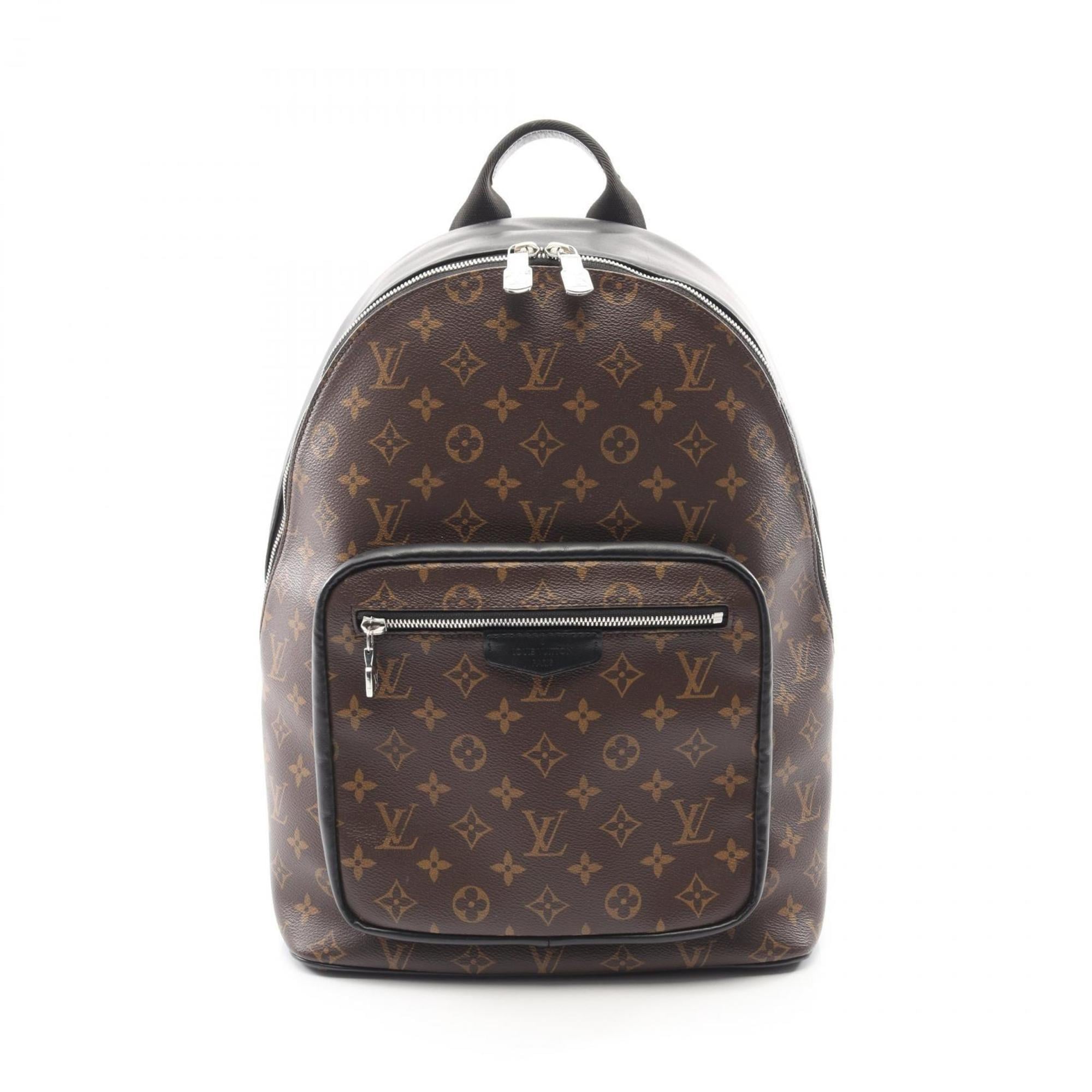 Louis Vuitton Black Brown Monogram Macassar Coated Canvas Leather Backpack (Pre-Owned)