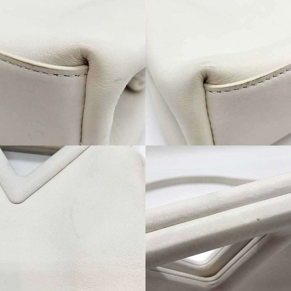 Bottega Veneta Ivory White Leather Shoulder Bag (Pre-Owned)