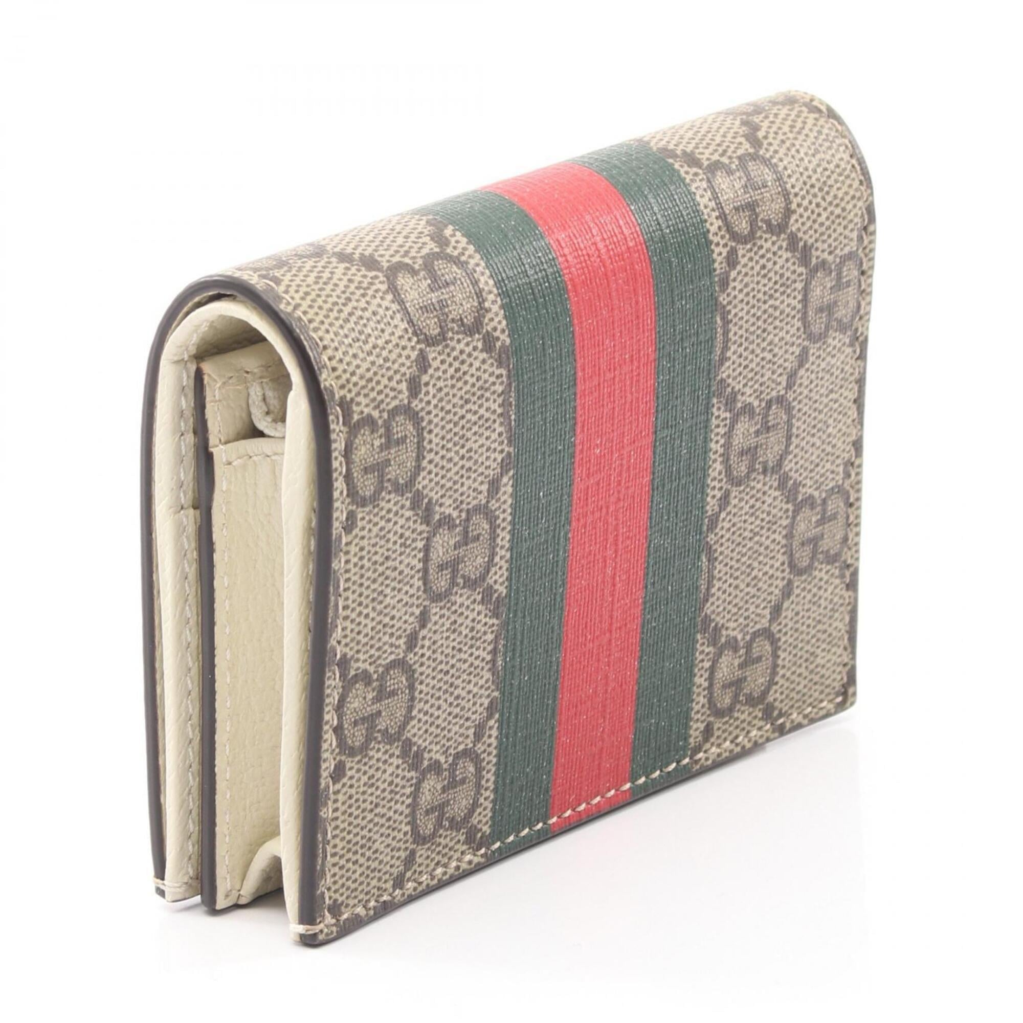 Gucci Beige Multi-Color Gg Supreme Wallet (Bi-Fold) (Pre-Owned)