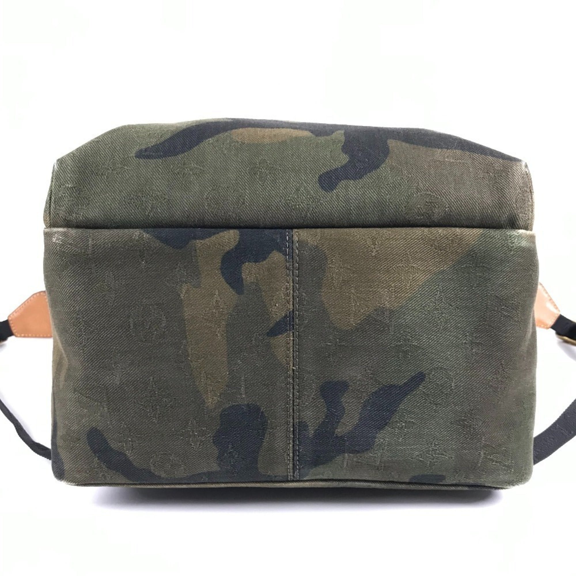 Louis Vuitton Camouflage Green Canvas Backpack (Pre-Owned)