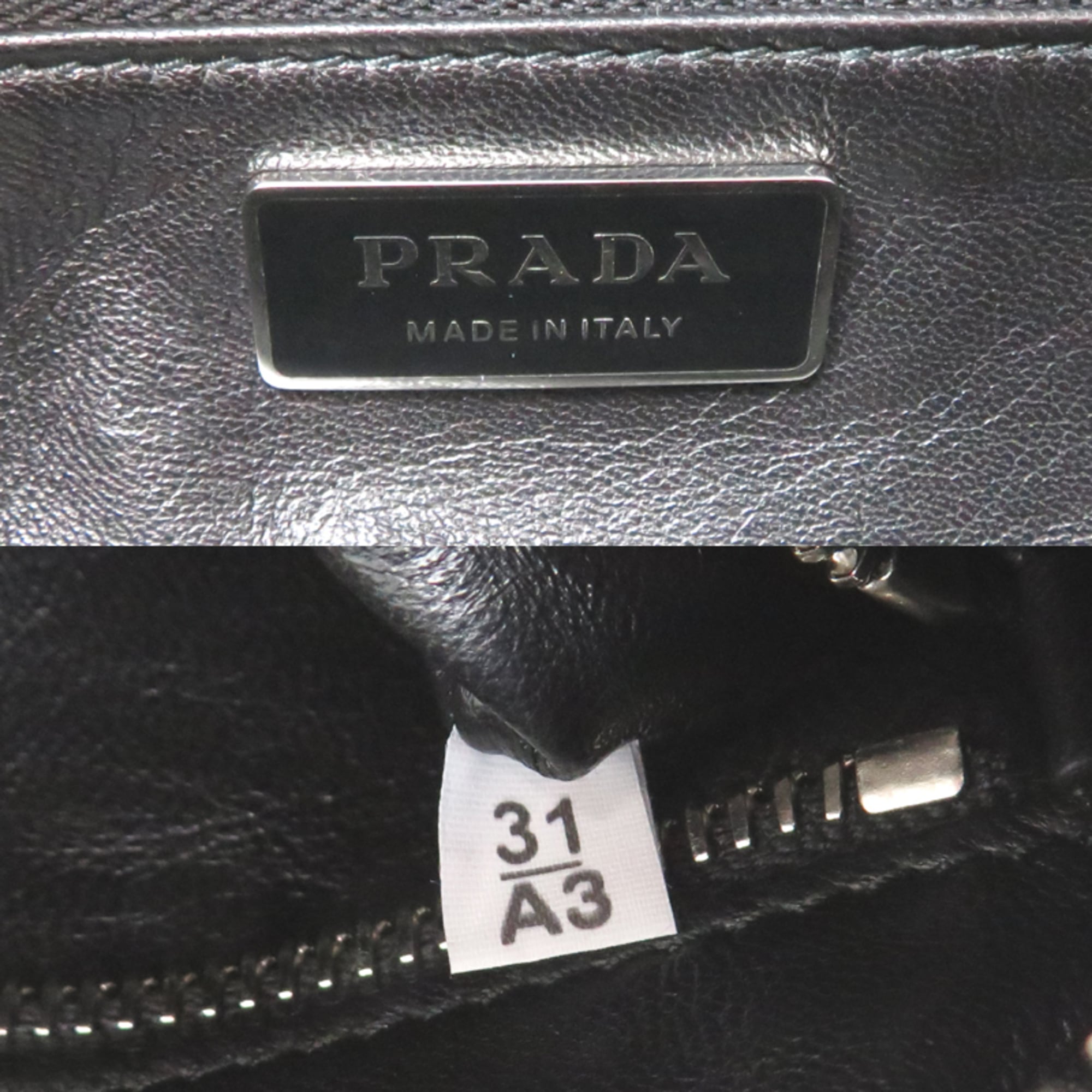 Prada Black Nappa Leather Leather Shoulder Bag (Pre-Owned)