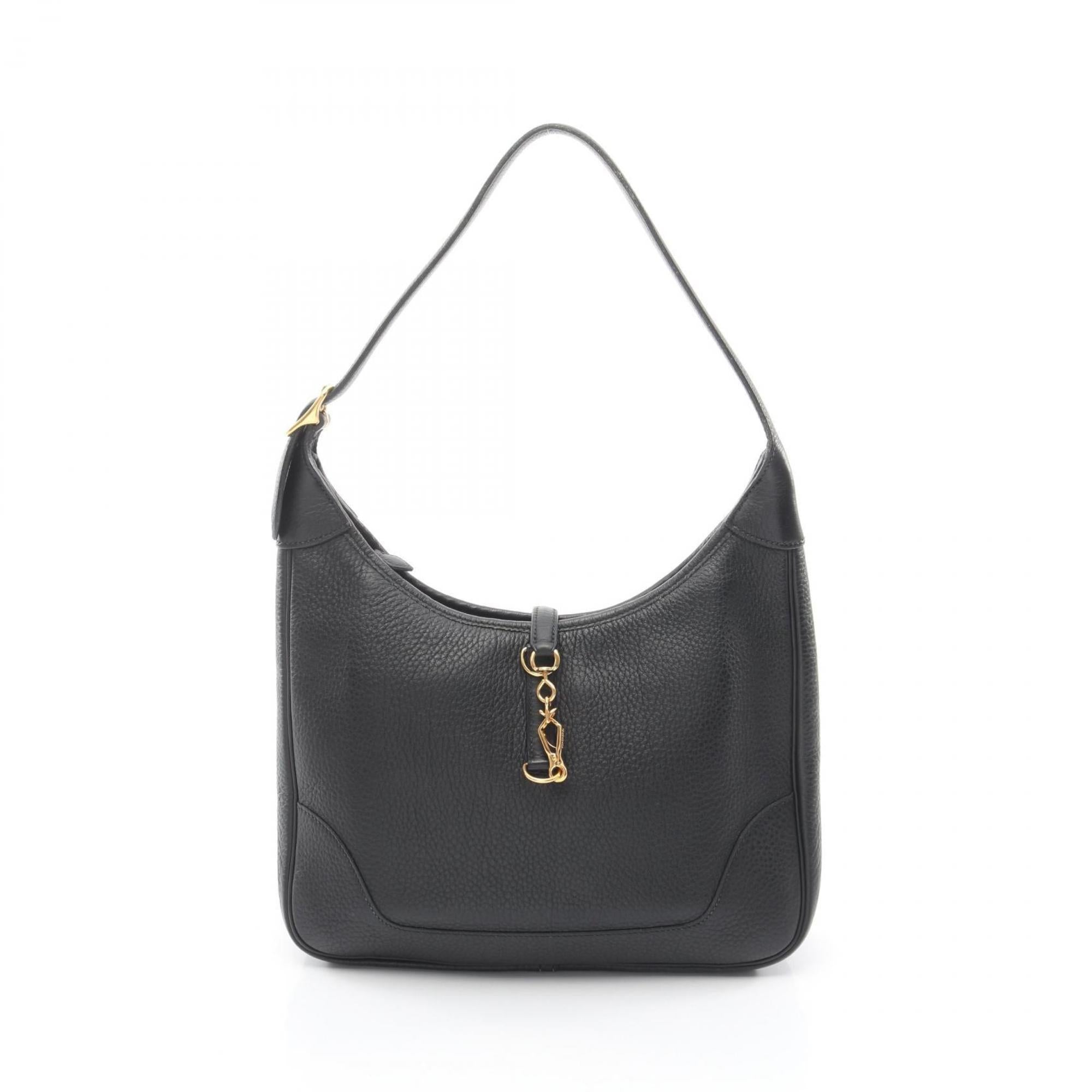 Hermes Black Taurillon Clemence Leather Handbag Shoulder Bag (Pre-Owned)