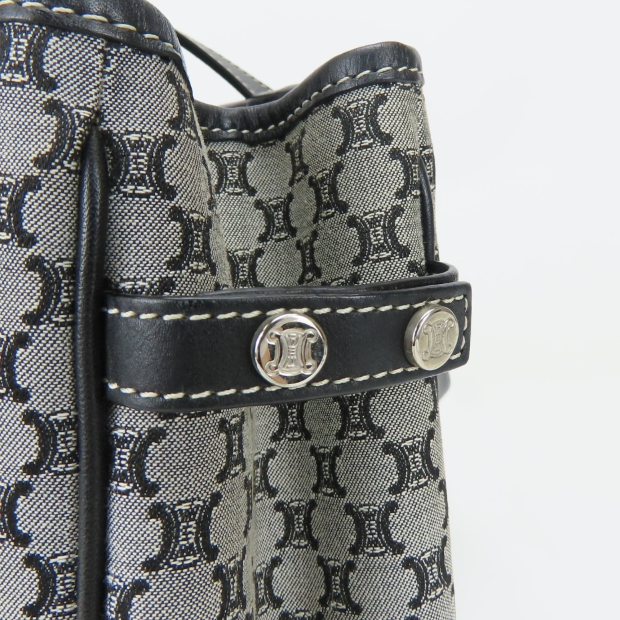 Celine Macadam Black Gray Tote Bag (Pre-Owned)
