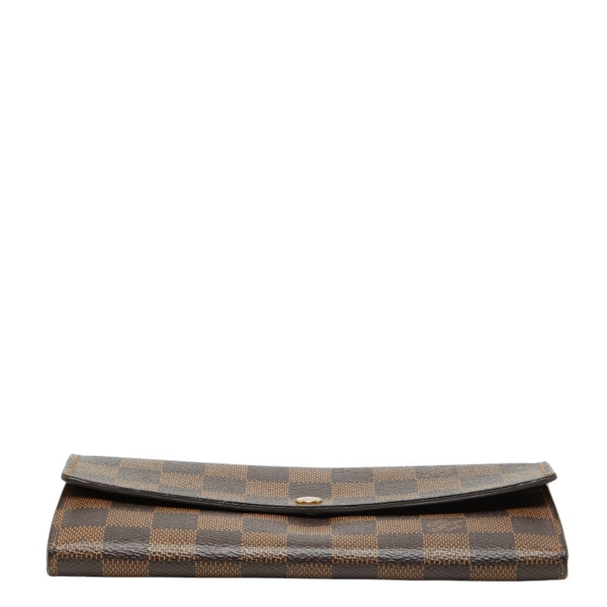 Louis Vuitton Brown Pvc Leather Long Wallet (Bi-Fold) (Pre-Owned)