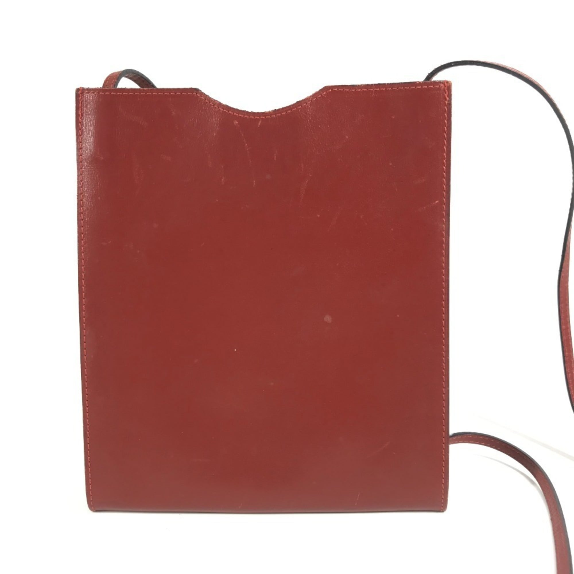 Hermes Brown Leather Pochette Shoulder Bag (Pre-Owned)