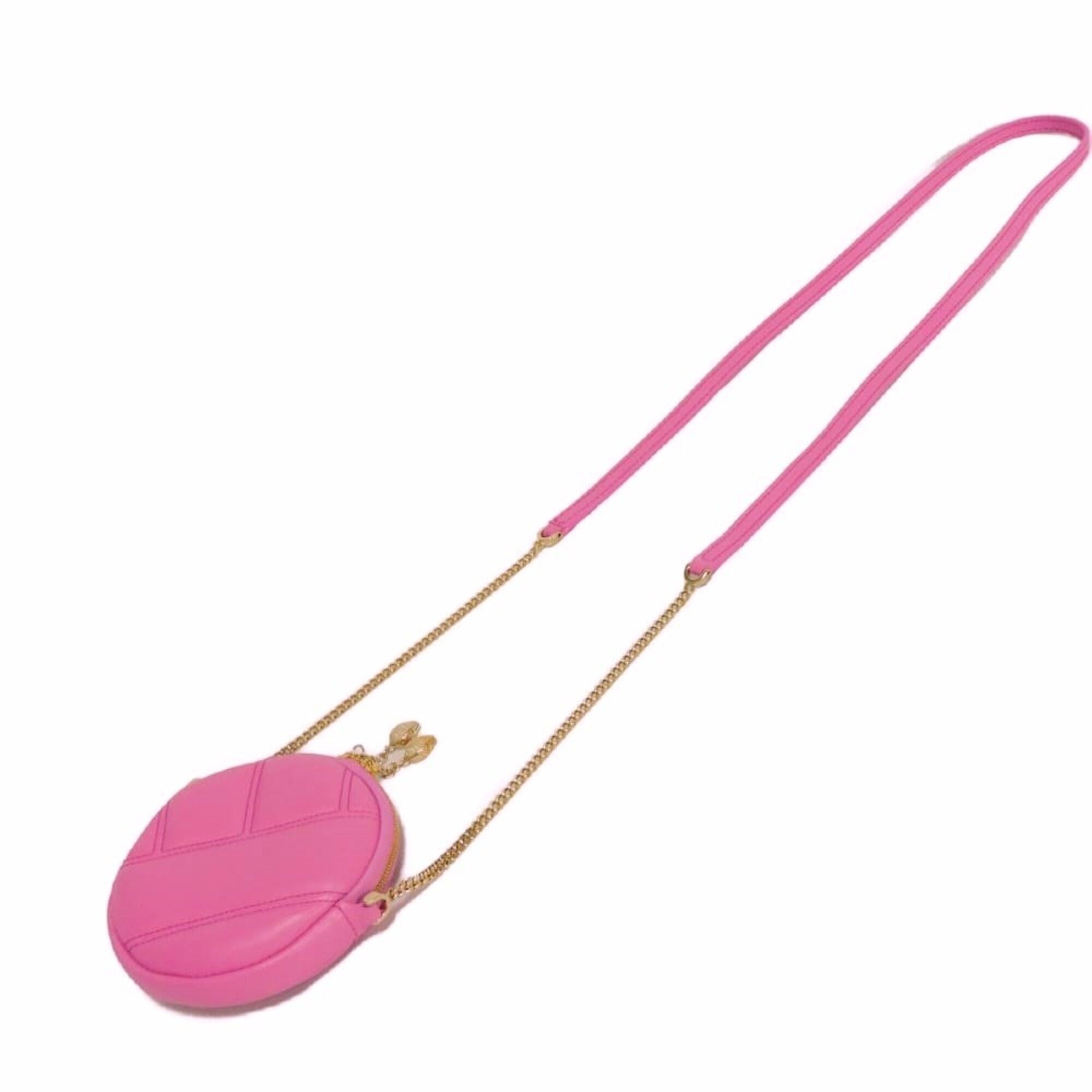 Bvlgari Pink Red Color Pochette Pouch Shoulder Bag (Pre-Owned)