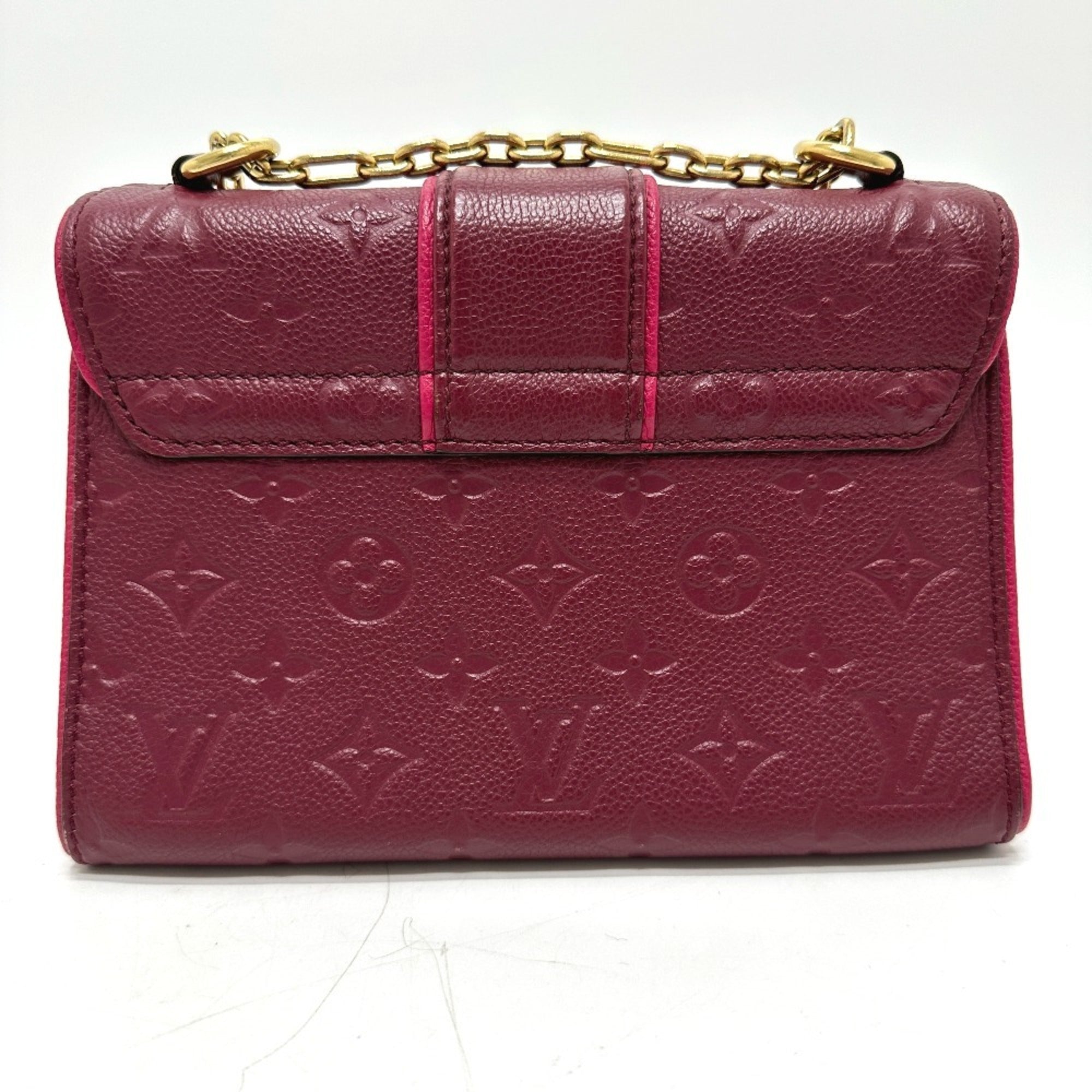 Louis Vuitton Red Color Monogram Empreinte Pochette Shoulder Bag (Pre-Owned)