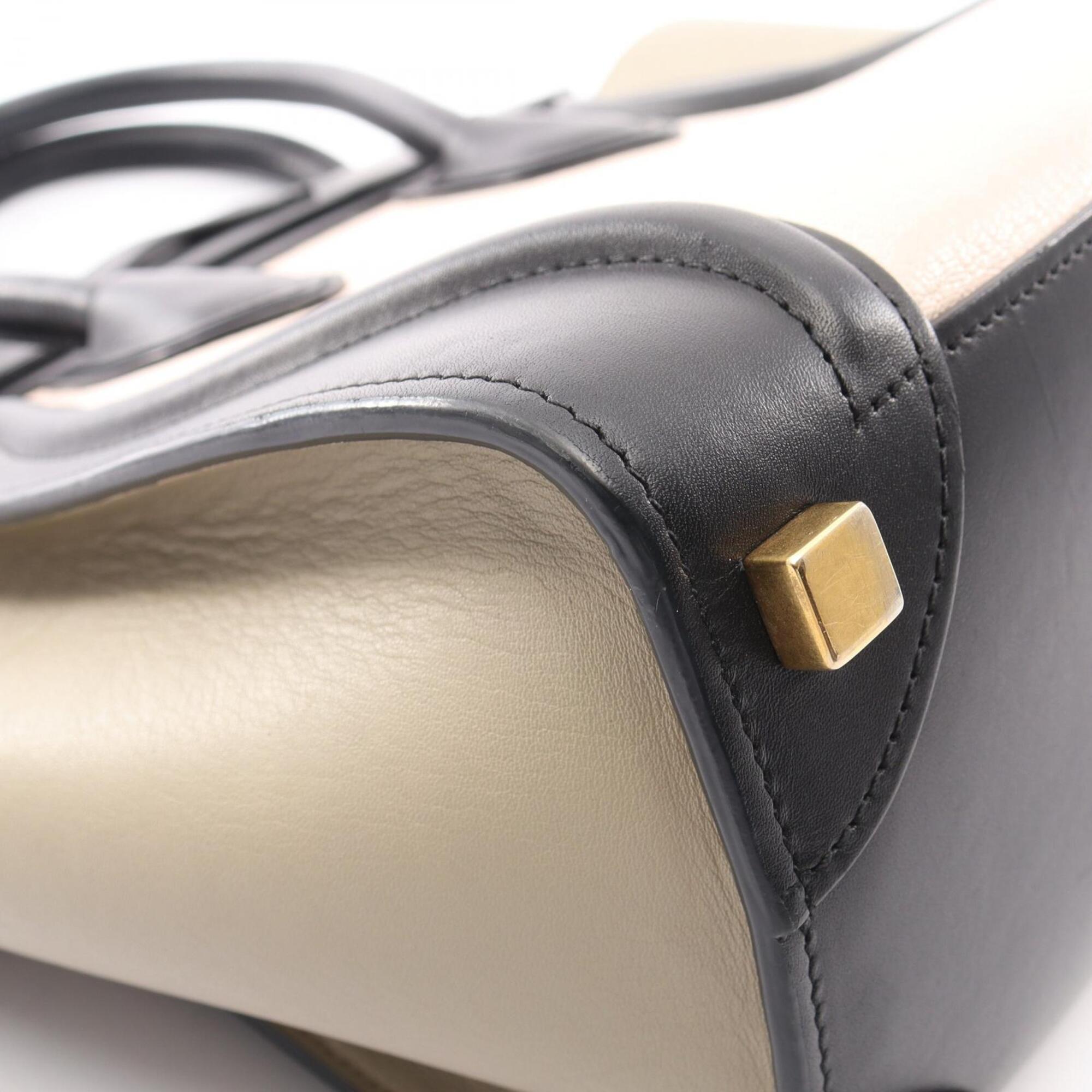 Celine Beige Black Pink Leather Handbag Tote Bag (Pre-Owned)