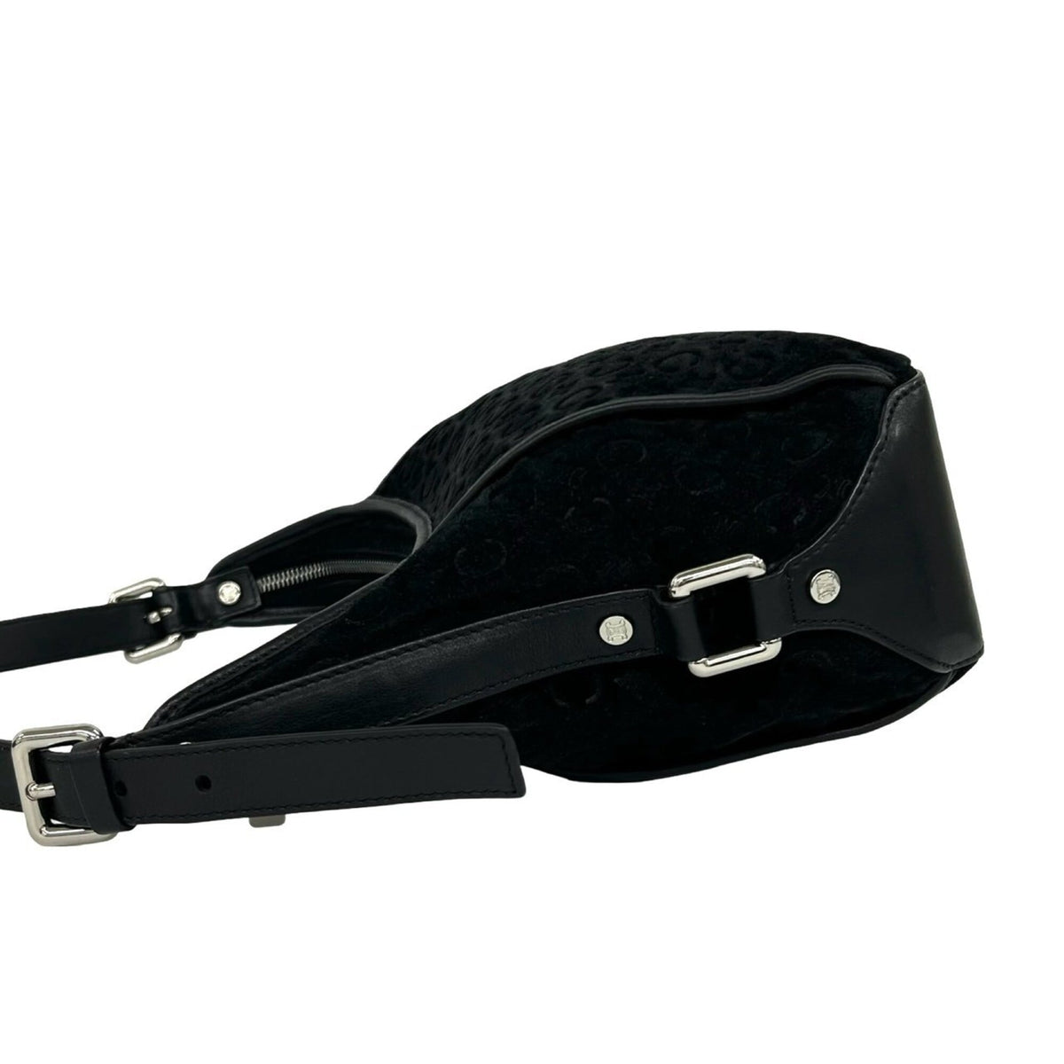 Celine Black Cord Leather Shoulder Bag (Pre-Owned)