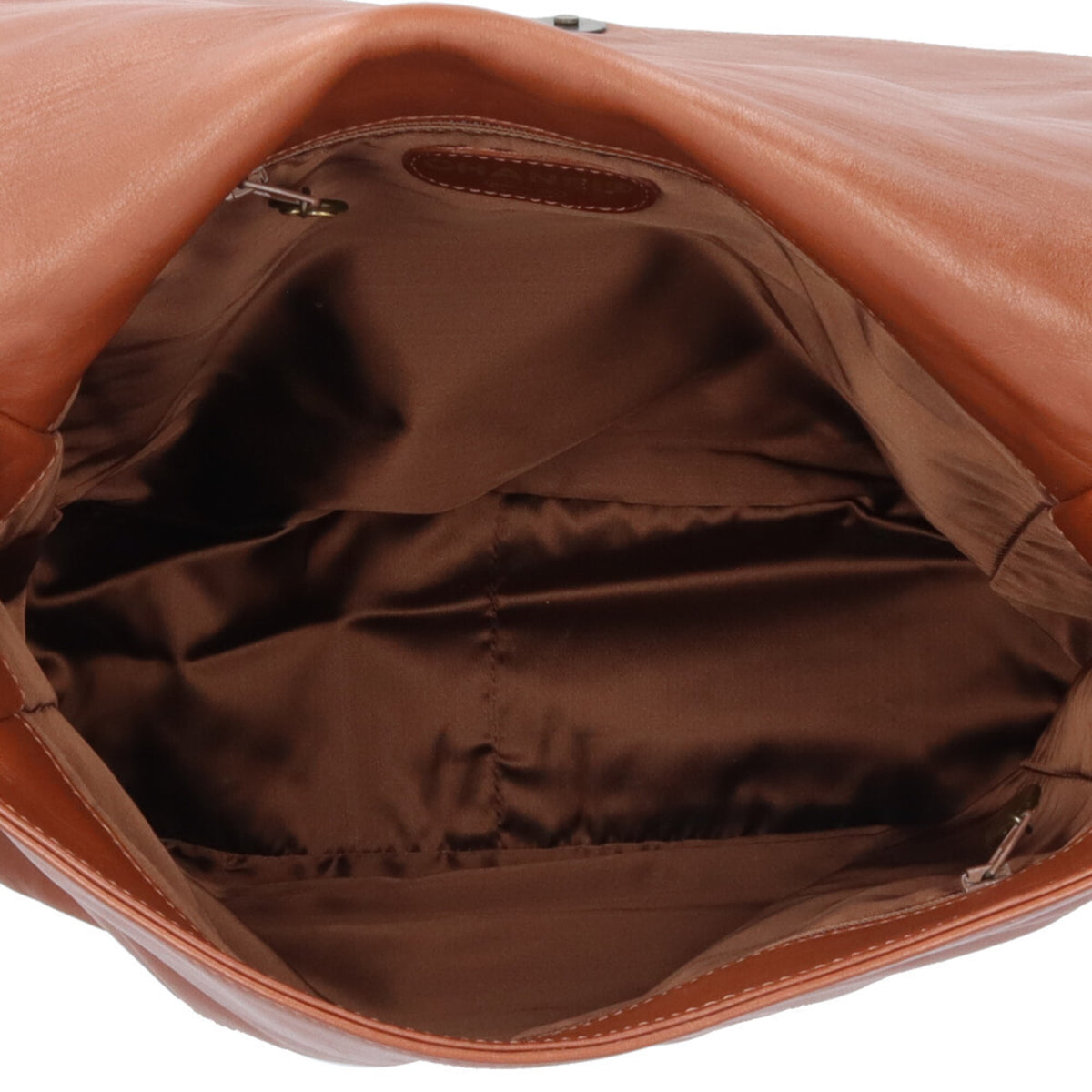 Chanel Brown Leather Handbag Shoulder Bag (Pre-Owned)