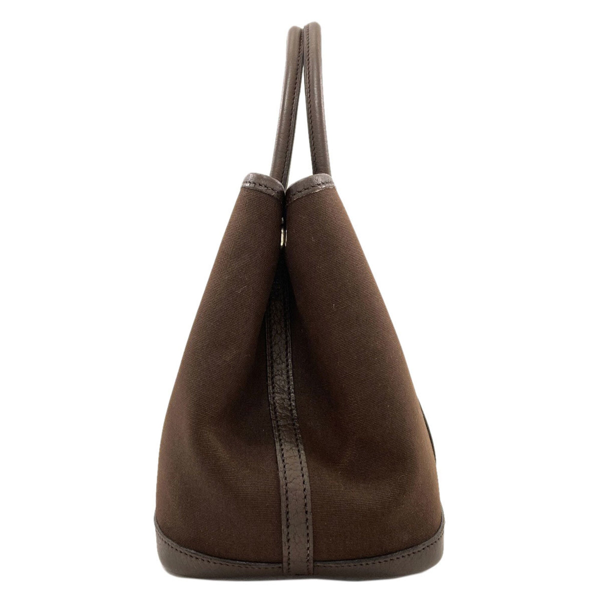 Hermes Dark Brown Toile Officier Tote Bag (Pre-Owned)