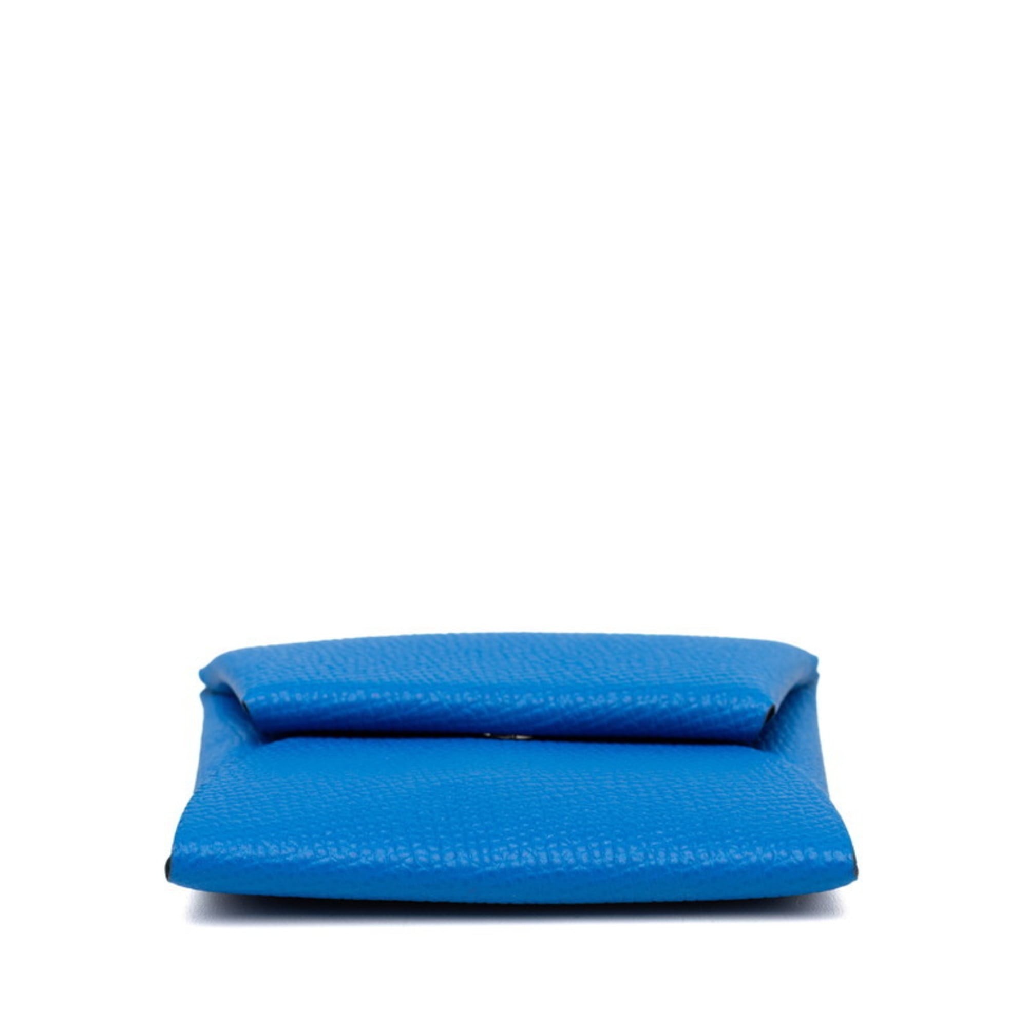 Hermes Blue Epsom Leather Coin Purse/Coin Case (Pre-Owned)