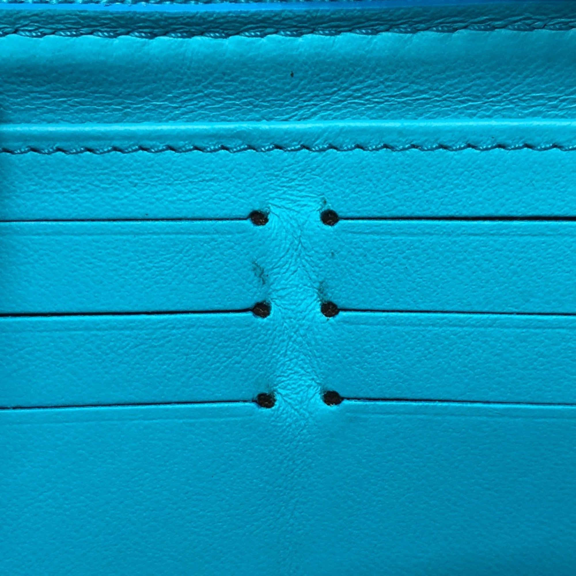 Louis Vuitton Monogram Gold Blue Leather Long Wallet (Bi-Fold) (Pre-Owned)