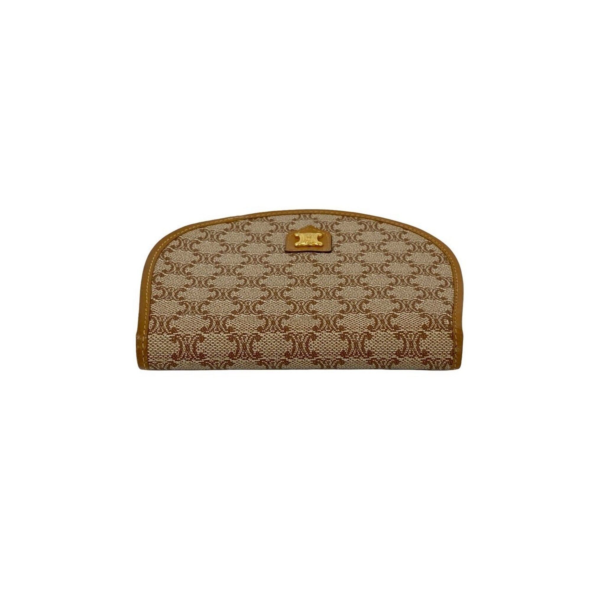 Celine Beige Brown Leather Pvc Coin Purse/Coin Case (Pre-Owned)