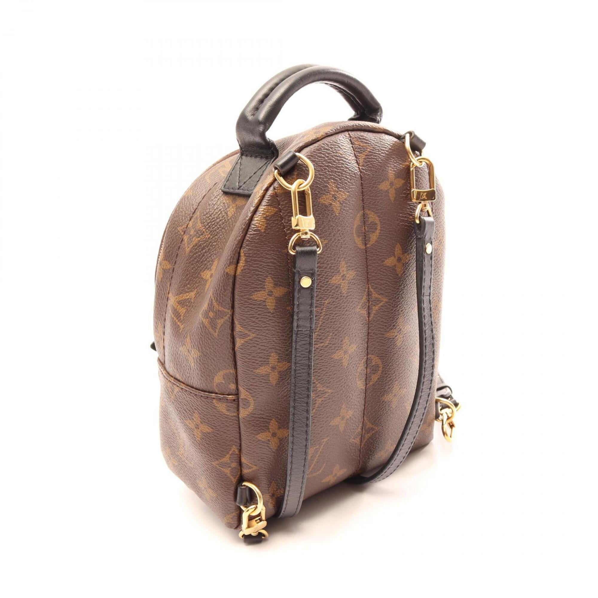 Louis Vuitton Black Brown Coated Canvas Pvc Monogram Leather Backpack Handbag (Pre-Owned)