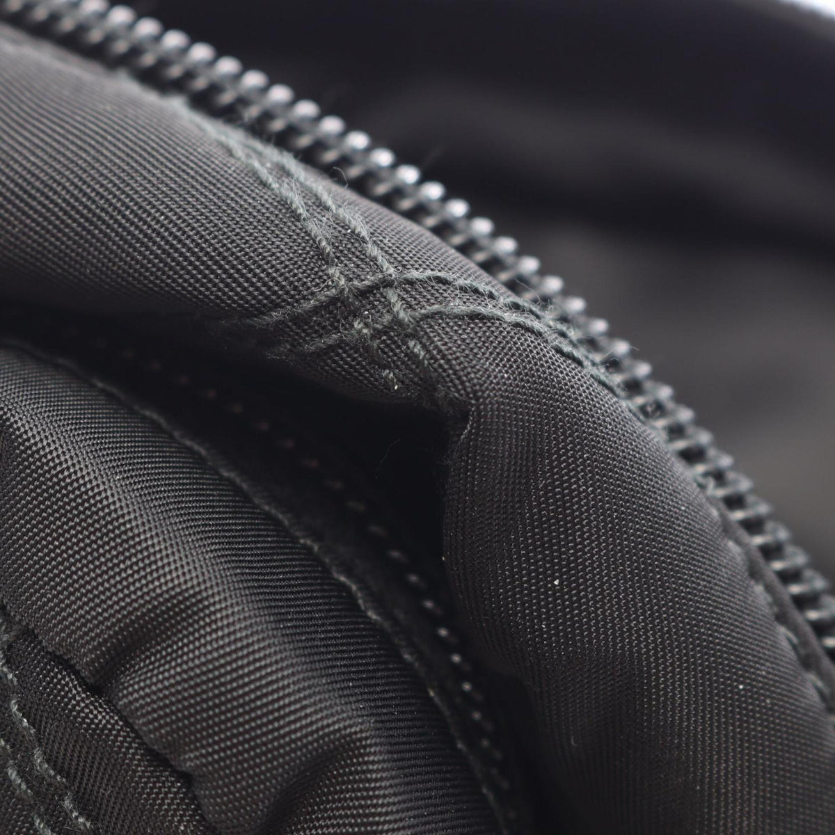 Prada Black Nylon Leather Backpack Handbag (Pre-Owned)