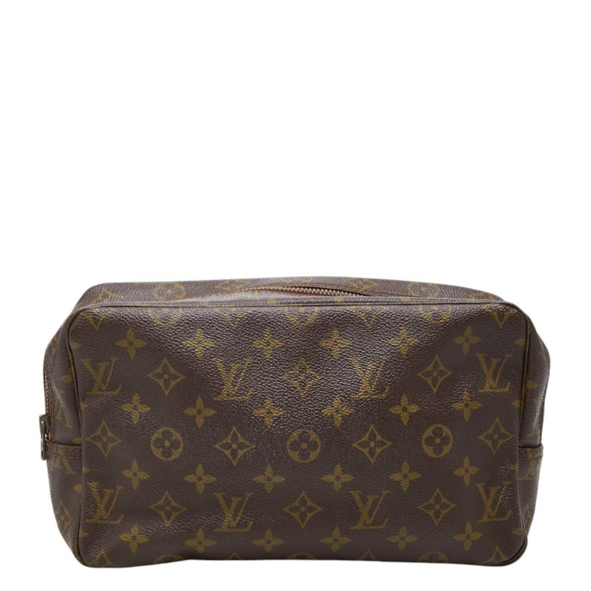 Louis Vuitton Brown Pvc Leather Clutch Bag (Pre-Owned)