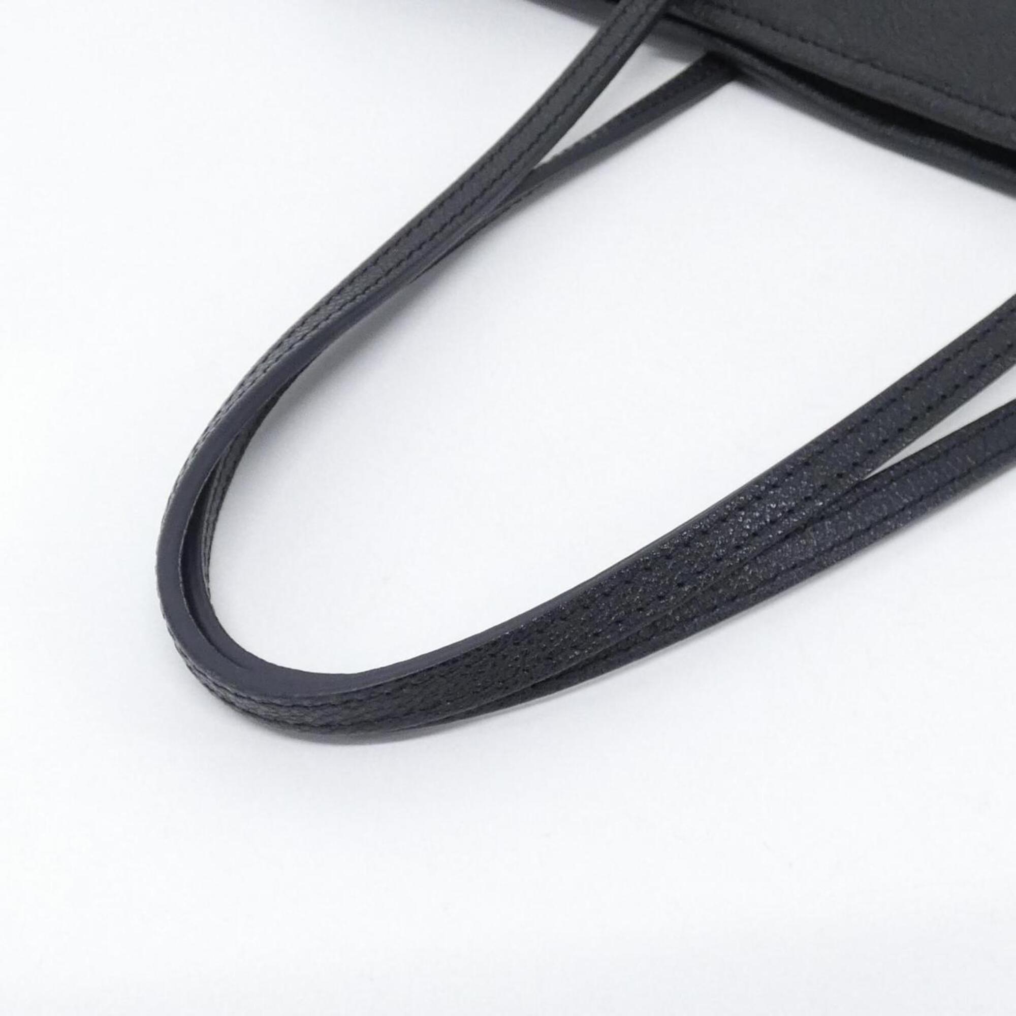 Louis Vuitton Black Leather Handbag (Pre-Owned)