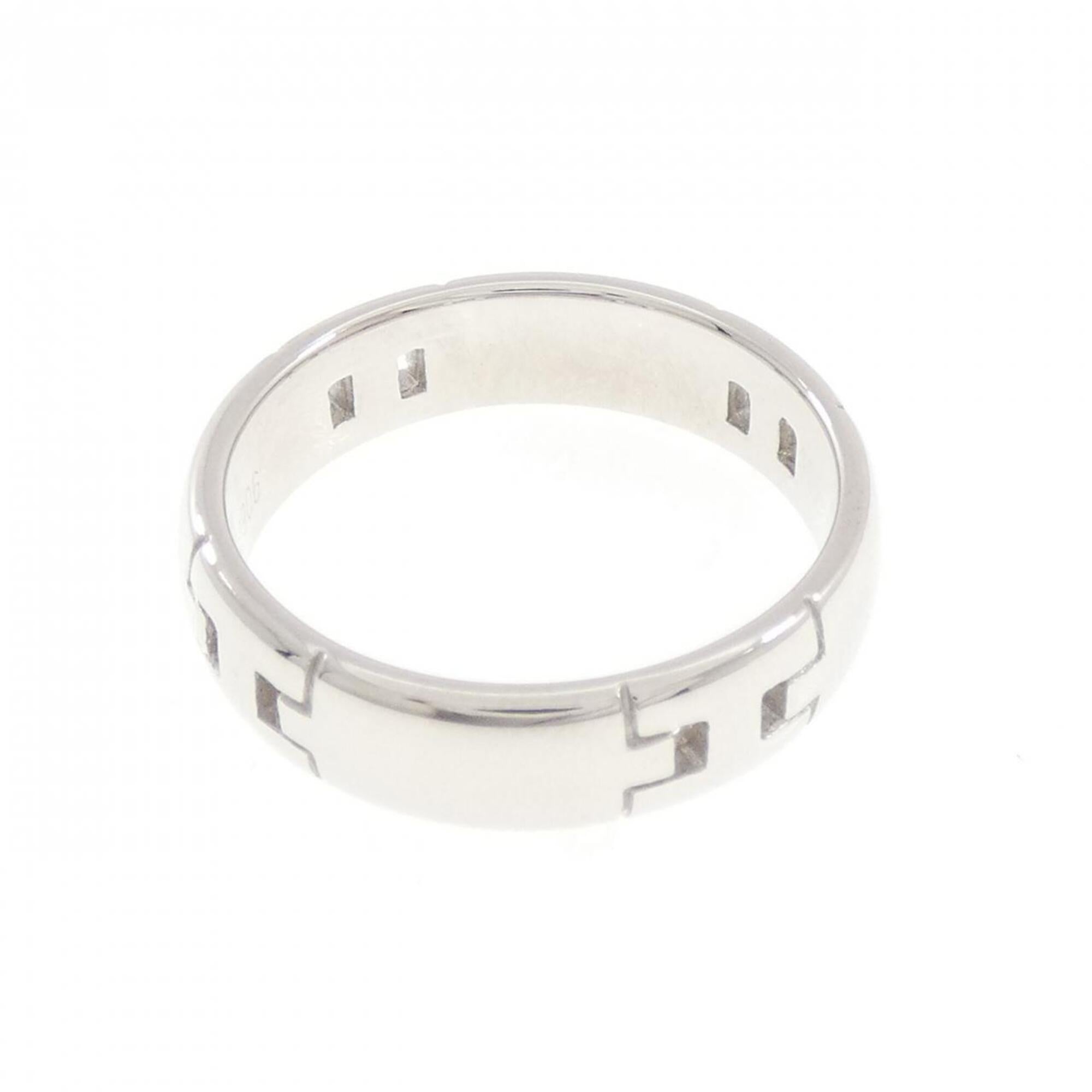 Hermes White Gold White Gold (18K) Band Ring (Pre-Owned)