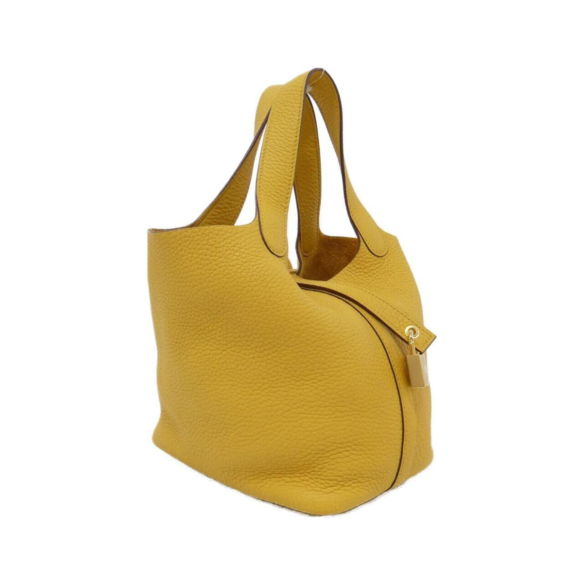 Hermes Yellow Taurillon Clemence Leather Handbag (Pre-Owned)