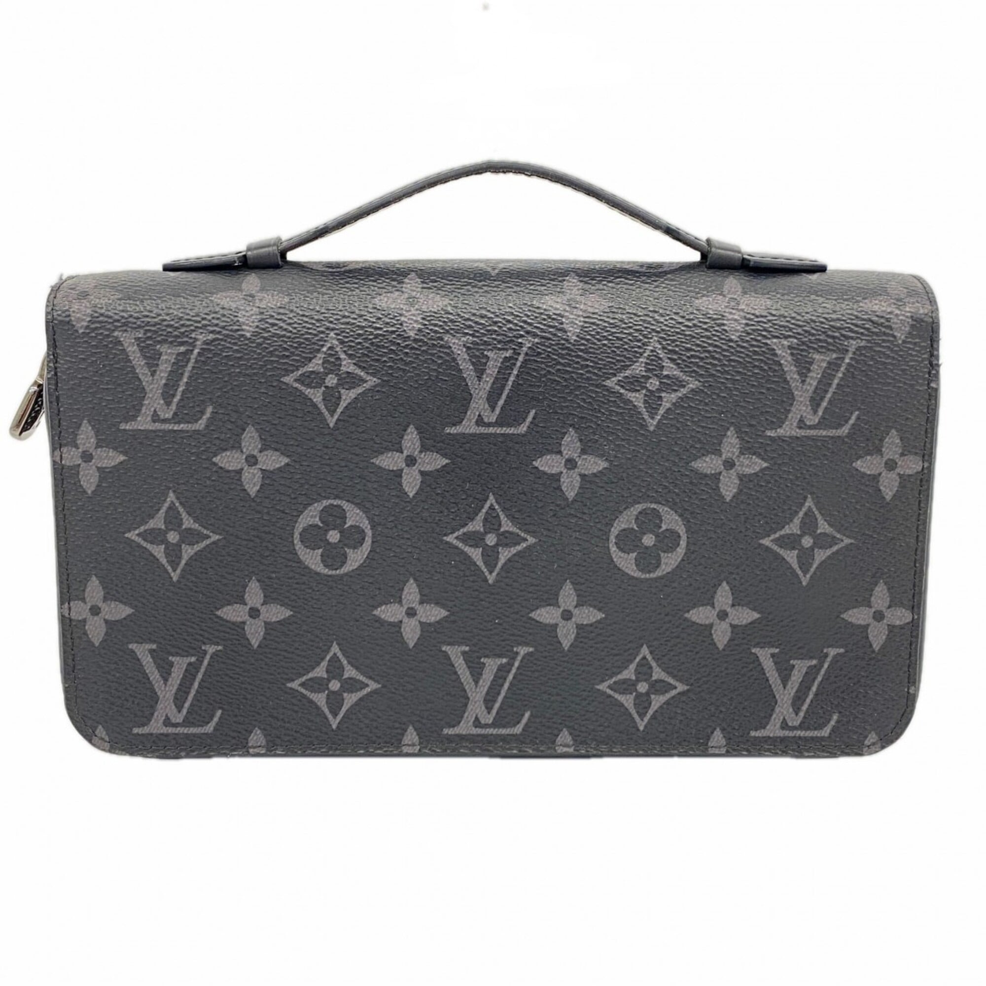 Louis Vuitton Black Gray Long Wallet (Bi-Fold) (Pre-Owned)