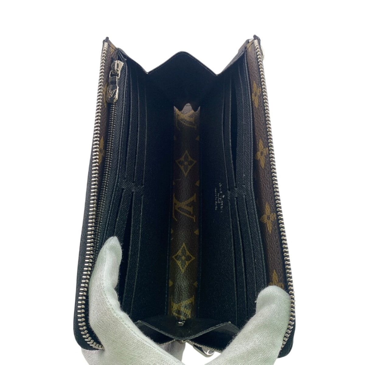 Louis Vuitton Brown Monogram Canvas Leather Long Wallet (Bi-Fold) (Pre-Owned)
