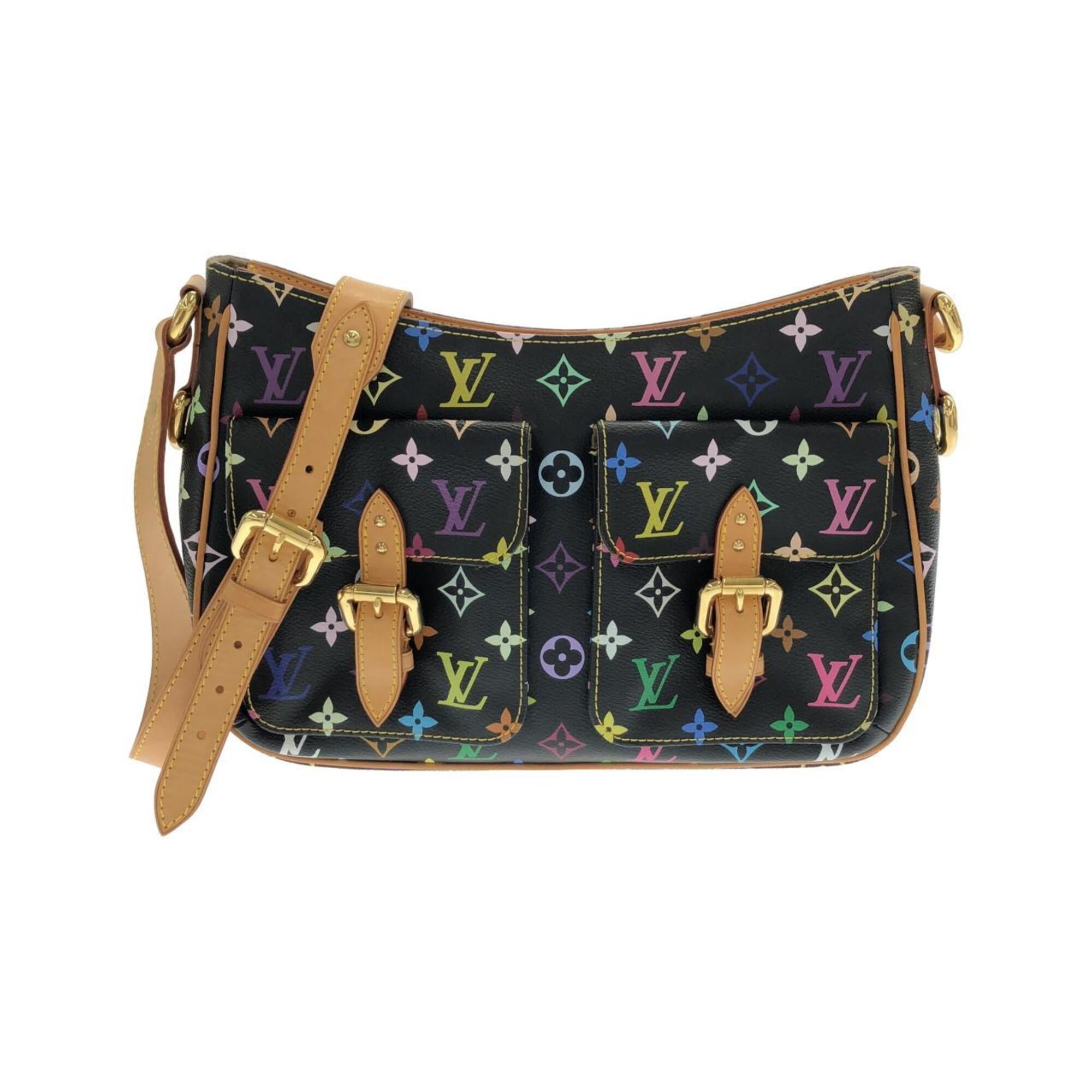 Louis Vuitton Black Coated Canvas Shoulder Bag (Pre-Owned)
