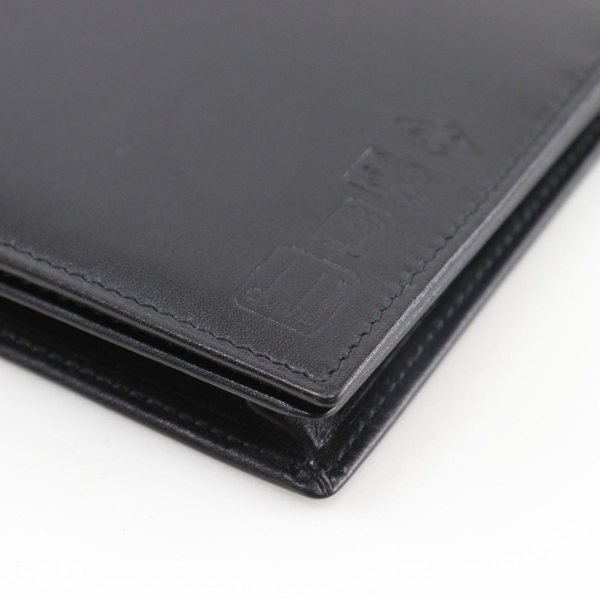 Dunhill Black Leather Long Bill Wallet (Bi-Fold) (Pre-Owned)