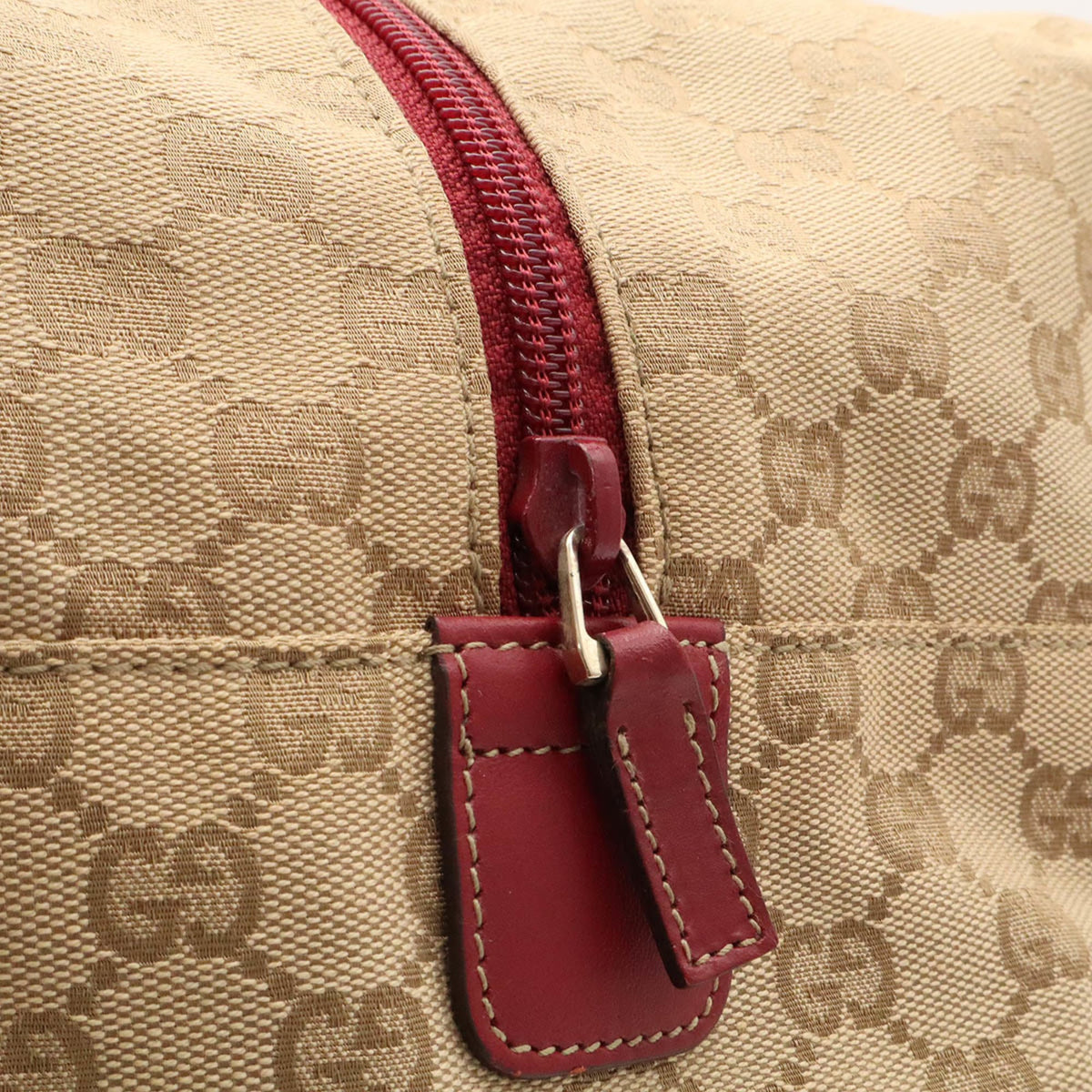 Gucci Beige Gg Canvas Boston Bag Shoulder Bag (Pre-Owned)