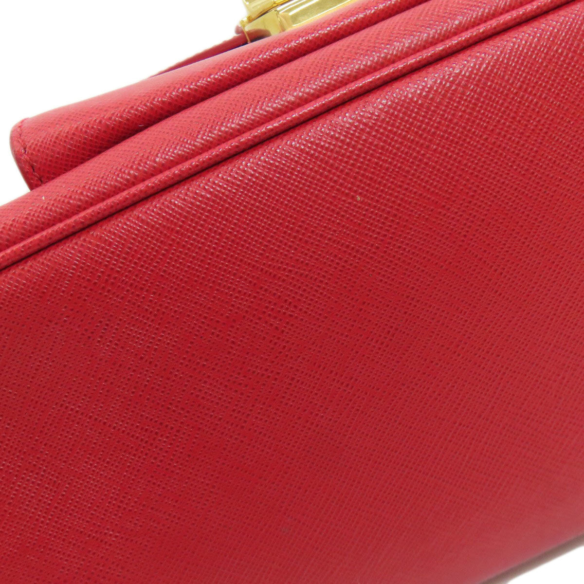 Prada Red Color Leather Handbag (Pre-Owned)