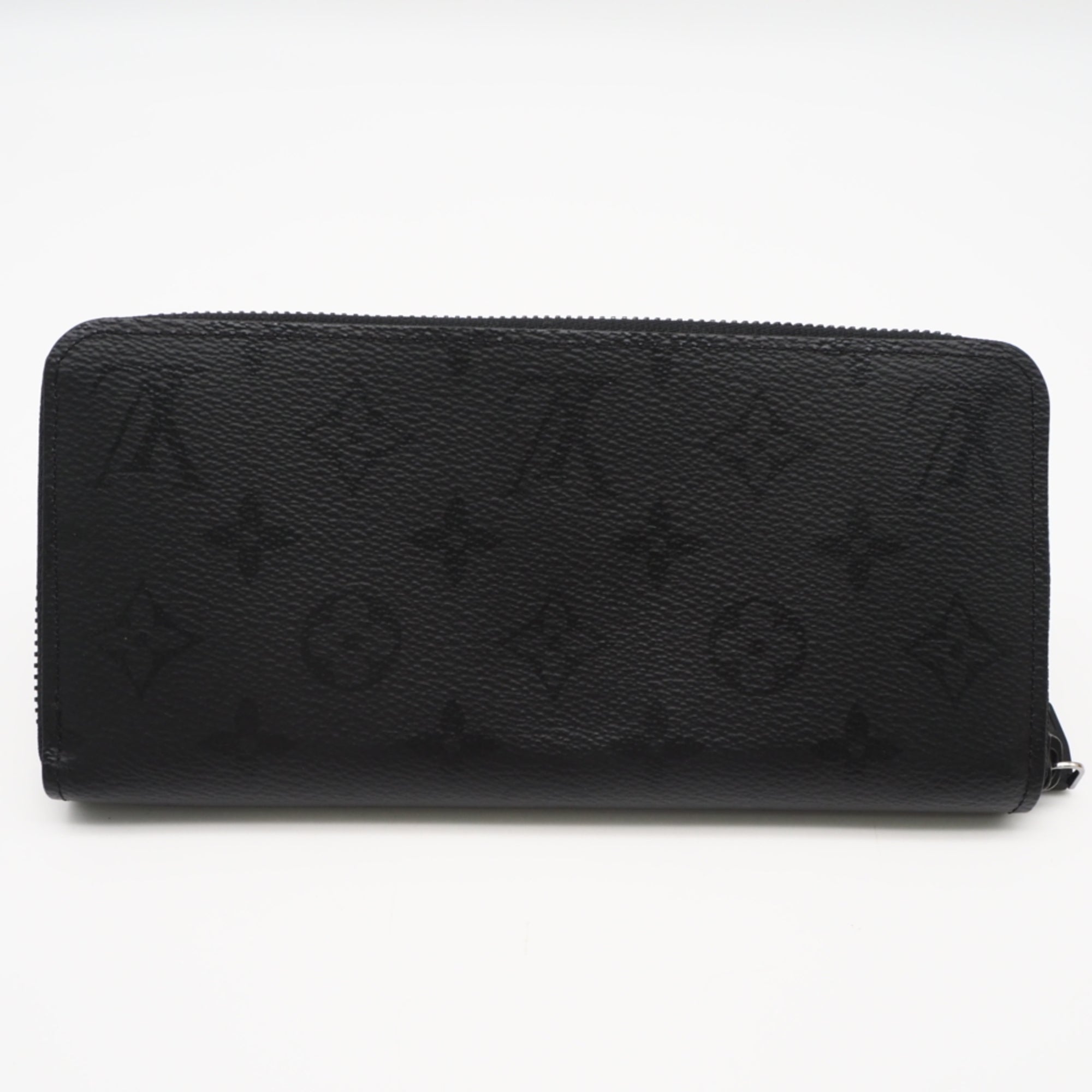Louis Vuitton Monogram Black Coated Canvas Long Wallet (Bi-Fold) (Pre-Owned)