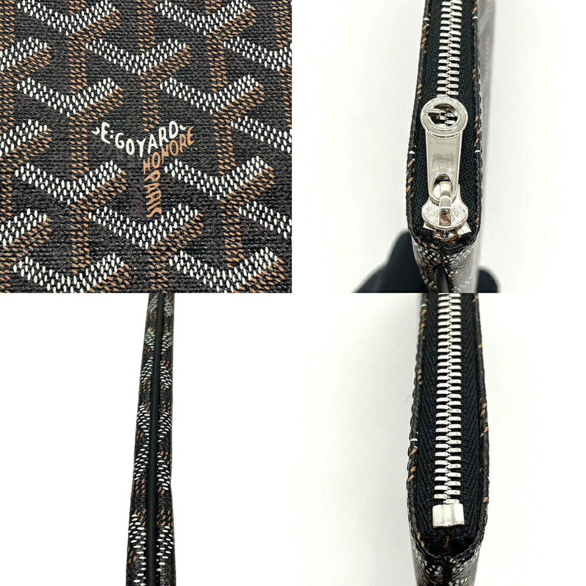 Goyard Saint Louis Black Pvc Leather Pouch (Pre-Owned)